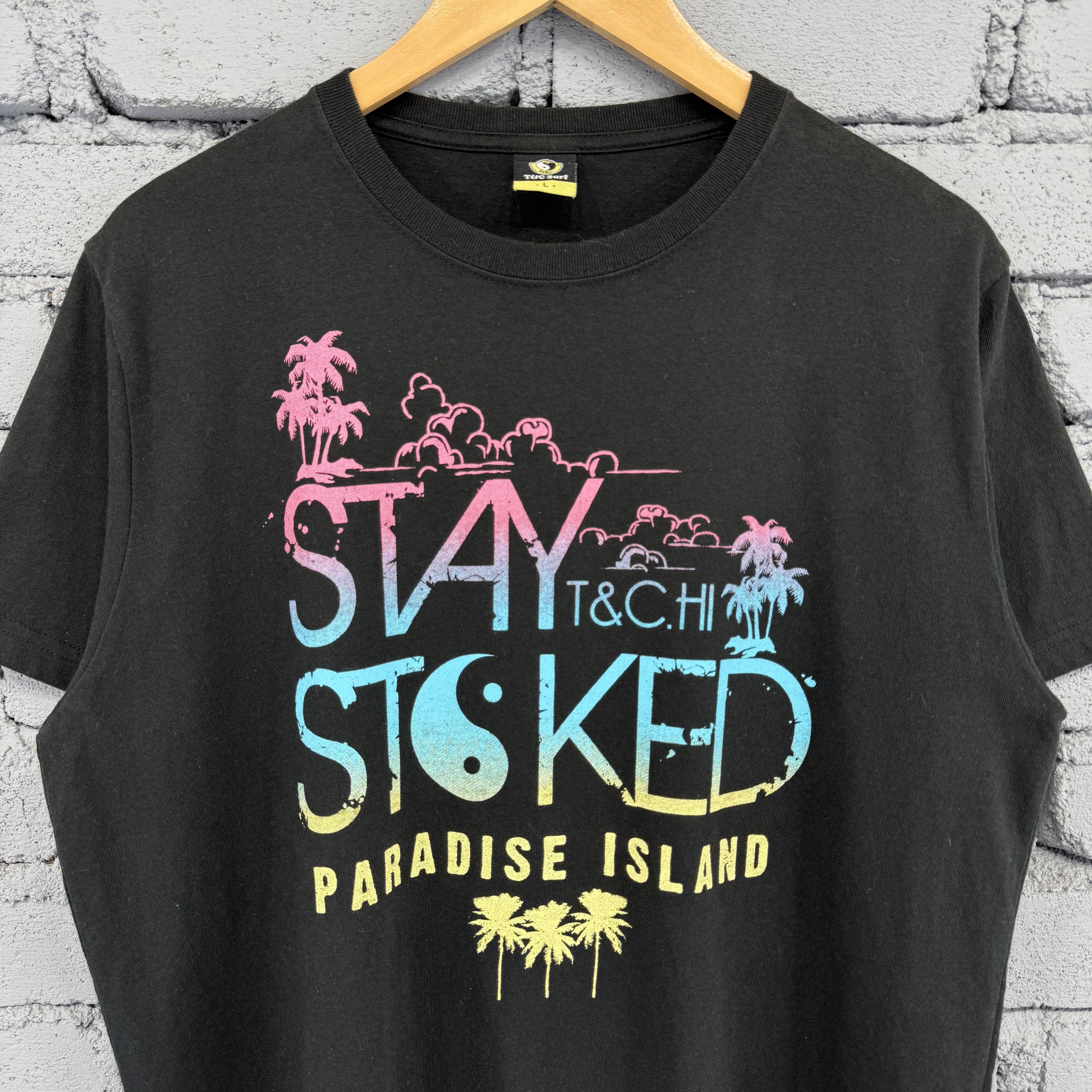 Vintage T&C Surf Design Hawaii Stay Stoked Surfing Tshirt Size US L / EU 52-54 / 3 - 3 Thumbnail