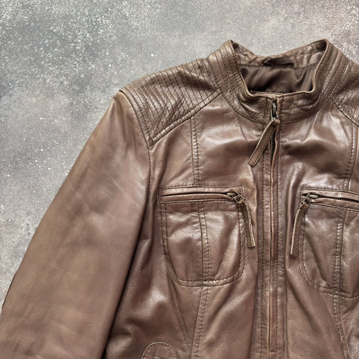 20471120 × If Six Was Nine Vintage Y2K Amazing Leather Moto Biker Jacket Size S / US 4 / IT 40 - 7 Thumbnail