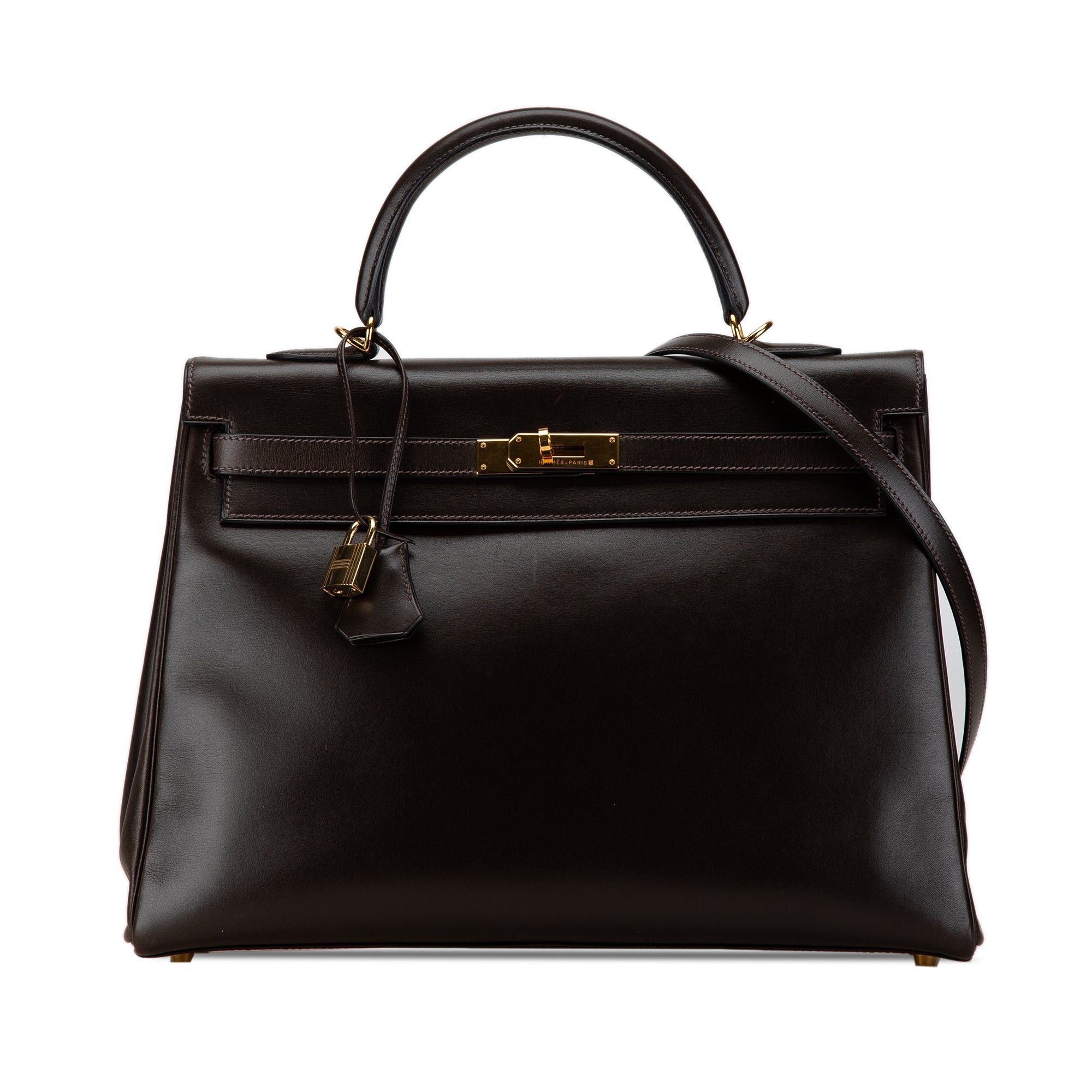 Hermes Hermès Box Calf Kelly II Retourne 32 Brown Size ONE SIZE - 1 Thumbnail