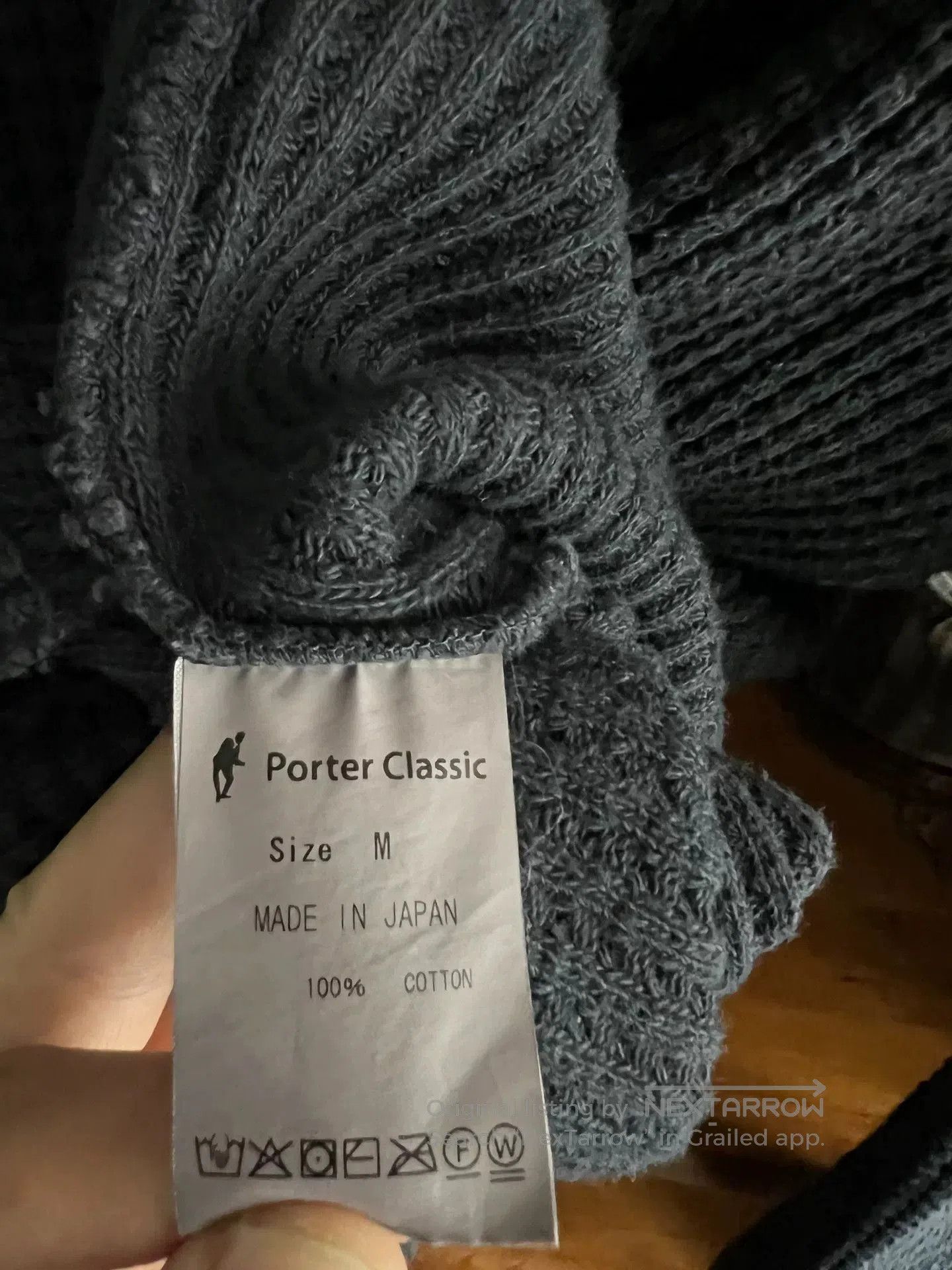 Porter Classic classic waffle knit crewneck sweatshirt. Size US M / EU 48-50 / 2 - 9 Thumbnail