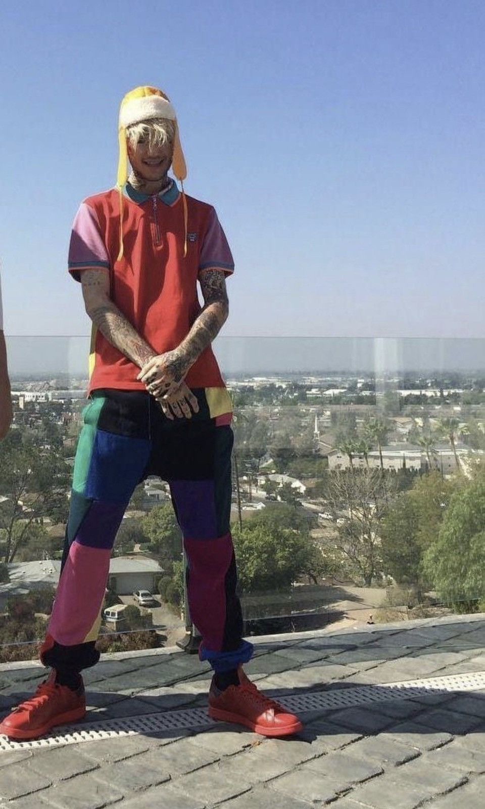 Lil Peep Custom Patchwork “Lil Peep” Style Rebuild SweatPants 1of1 Size US 32 / EU 48 - 2 Thumbnail