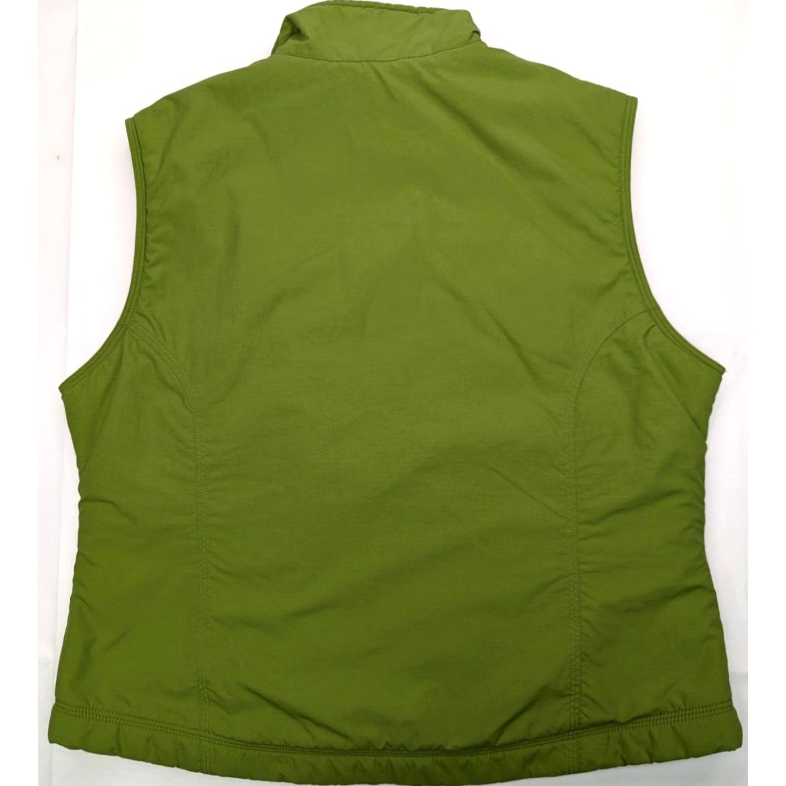 Vintage L.L. Bean Vest Women Petite M Green Full Zip Fleece Lined Wool? (note: original says Nylon outer, polyester lining) Size M / US 6-8 / IT 42-44 - 7 Thumbnail