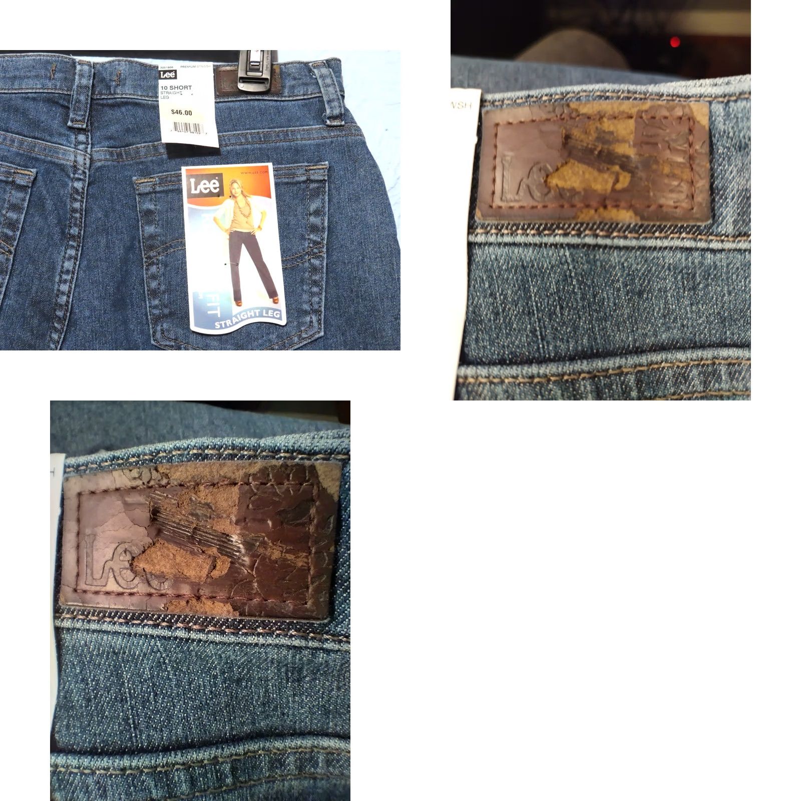Lee READ Lee Women's 10 Jeans Relaxed Fit Straight Leg NWT Blue Denim 29in Inseam Moderate Wash Stretch Regular Size 10 Size 32" / US 10 / IT 46 - 8 Thumbnail