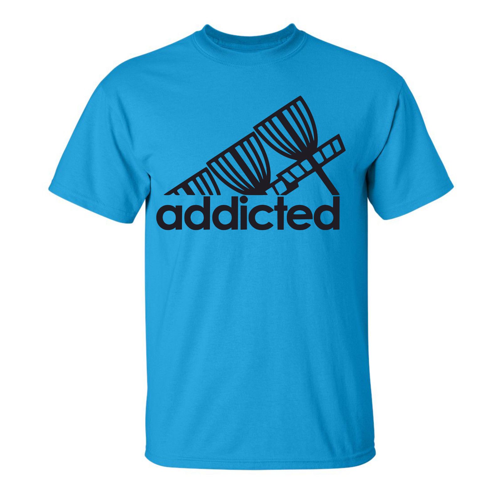 Gildan Disc Golf T Shirt ADDICTED Discgolfer Discgolfing Shirt Size US XL / EU 56 / 4 - 15 Thumbnail