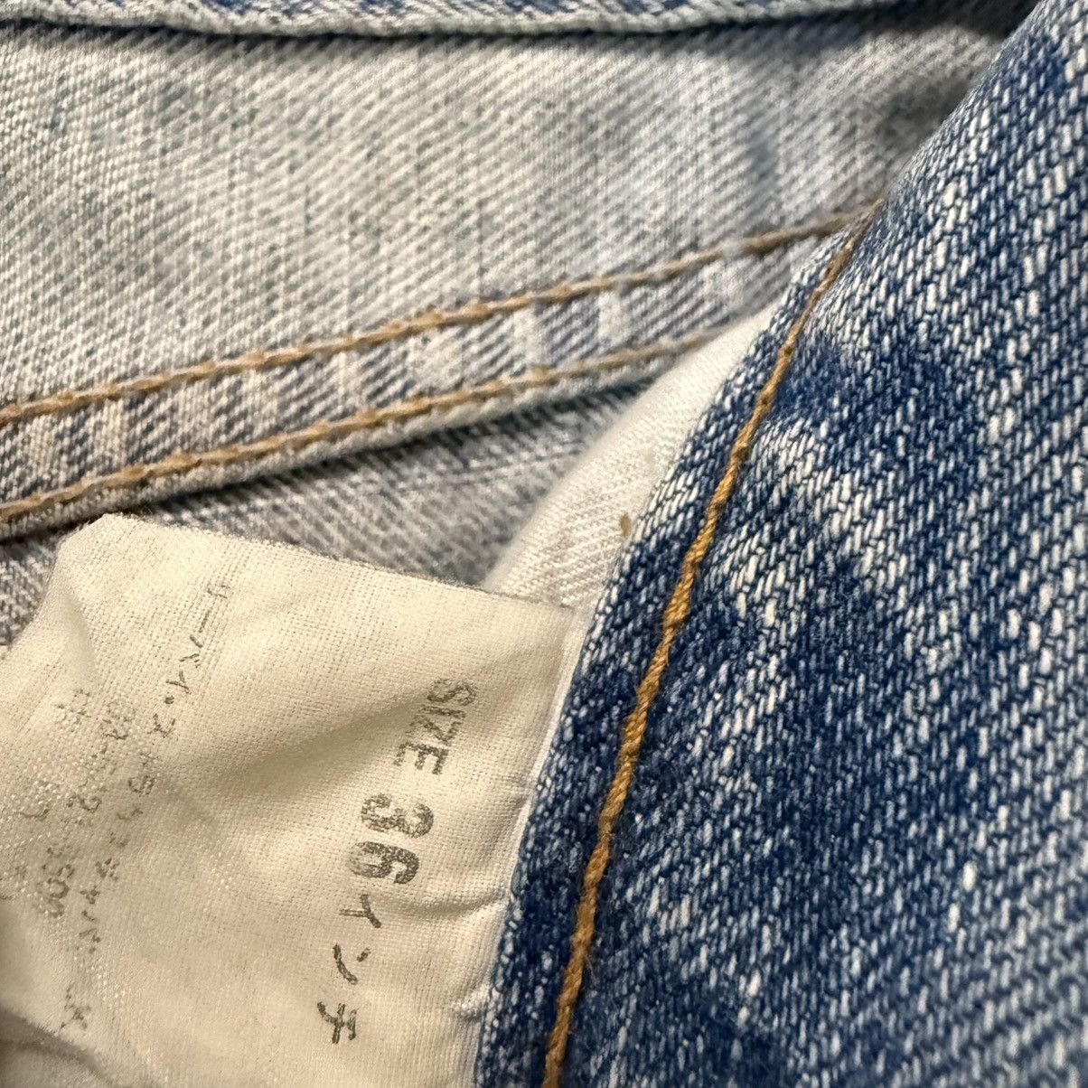 14th Addiction Vintage Destroyed Levis 502 Denim Sashiko Custom Grunge Jean Size US 36 / EU 52 - 14 Thumbnail