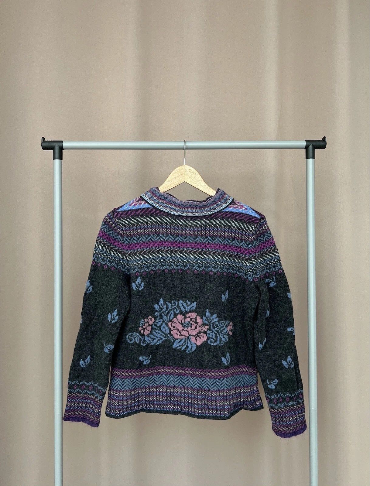 Other Ivko Wool Knit Zip Sweater Womens Size M Vintage Cardigan Size M / US 6-8 / IT 42-44 - 6 Thumbnail