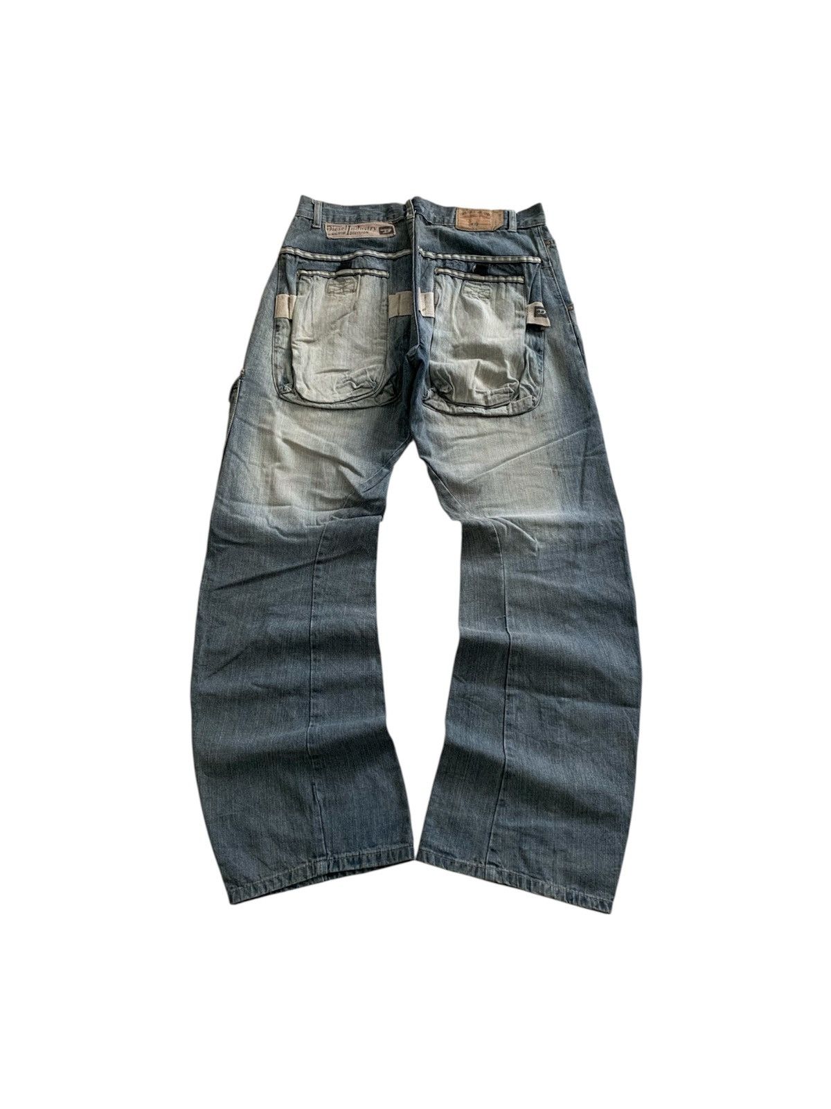 Rare💥Vintage Diesel Industry Pocket Twisted Baggy Jeans