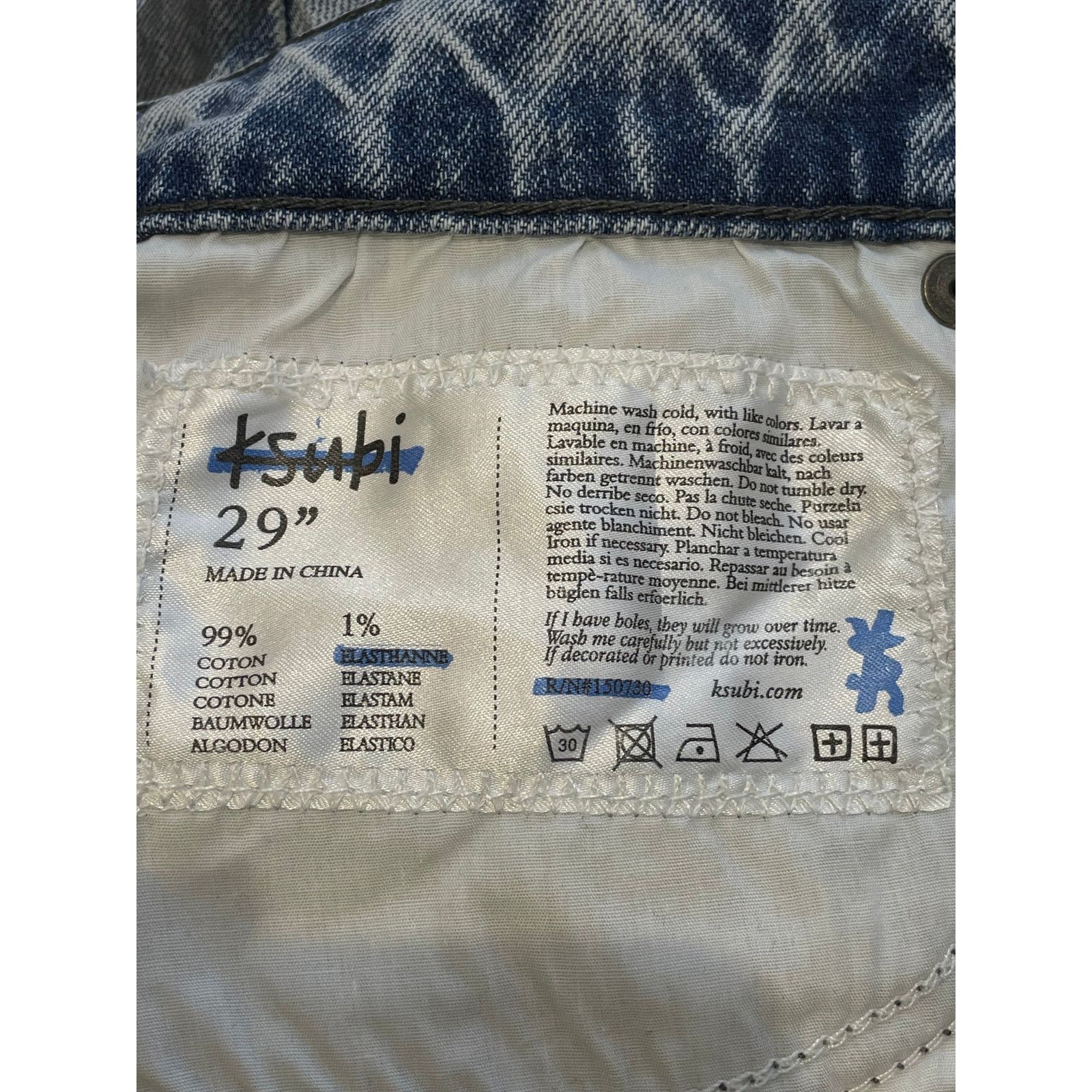 Ksubi Ksubi Bleach Wash Ripped Jeans Size US 29 - 3 Thumbnail