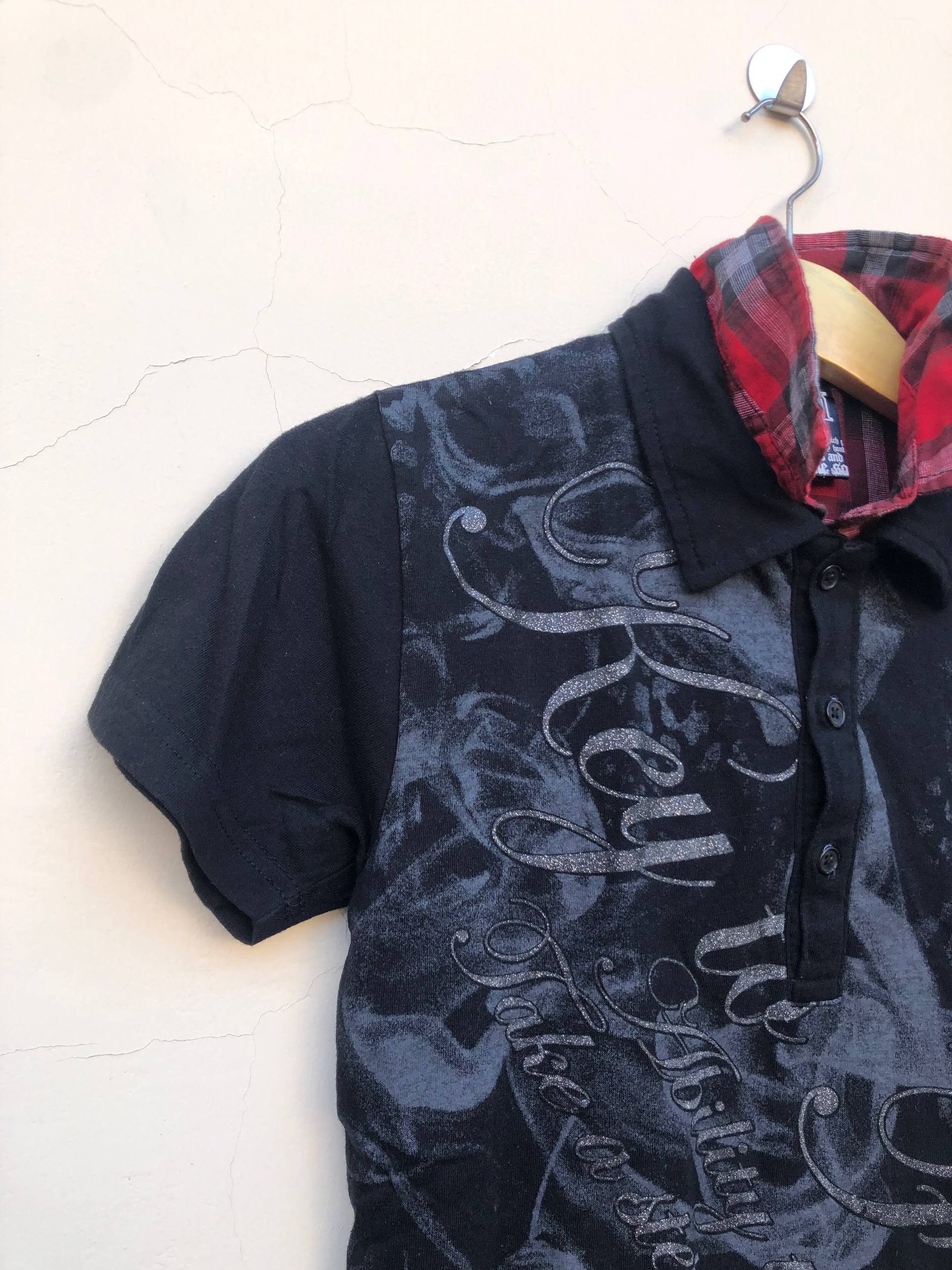 If Six Was Nine Double Collar Layer poem Clash Vkei Style Y2k Size US S / EU 44-46 / 1 - 4 Thumbnail