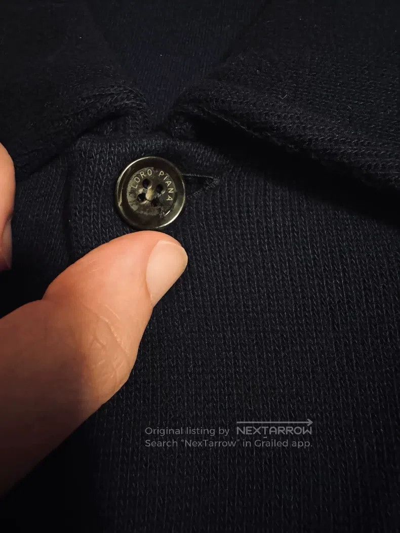 Loro Piana Loro Piana Knitted Polo Long-sleeve, Blue Size US L / EU 52-54 / 3 - 7 Thumbnail