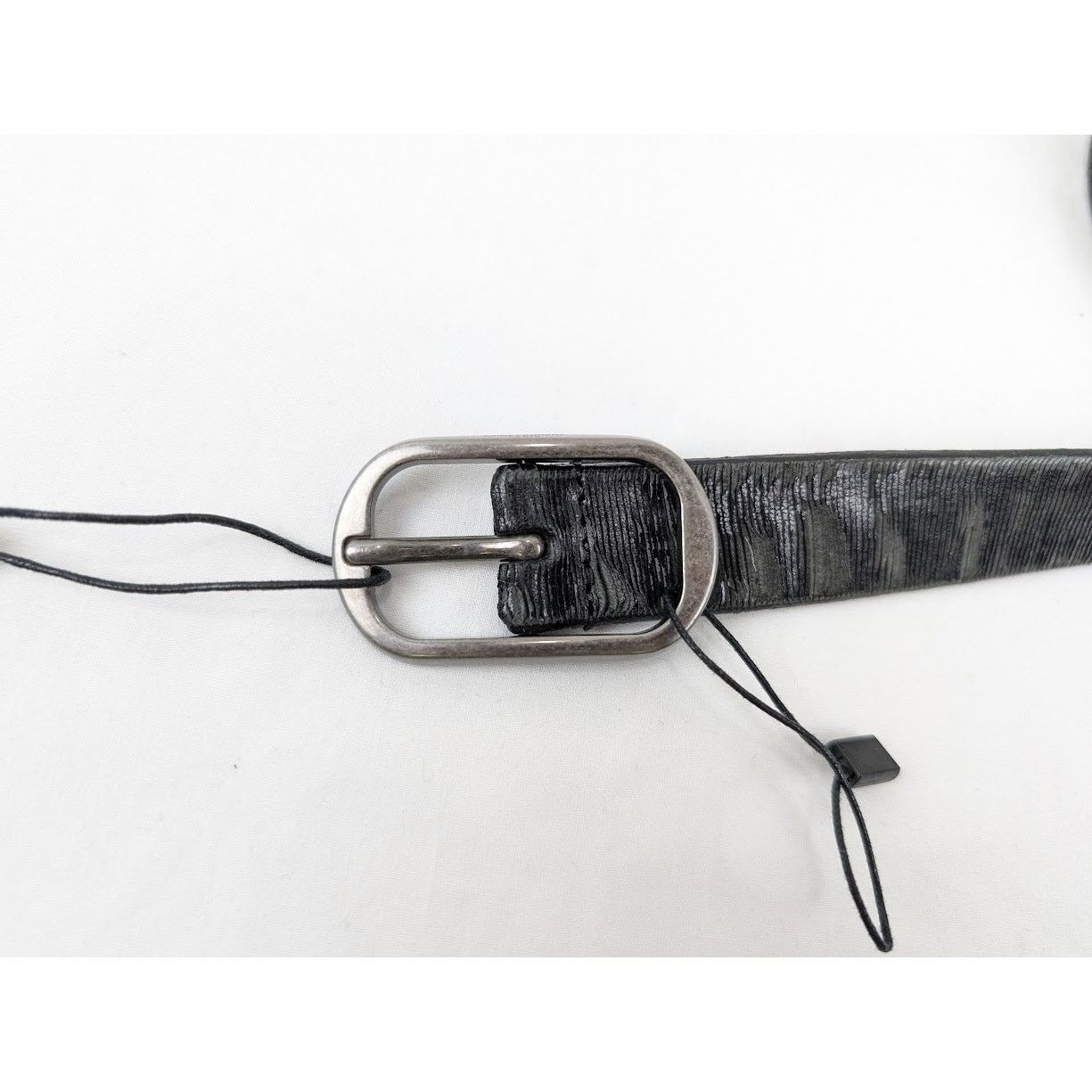 Saint Laurent Paris o1rshd1 Size: 90 CM / Distressed Python Belt in Black Size 36 - 5 Thumbnail
