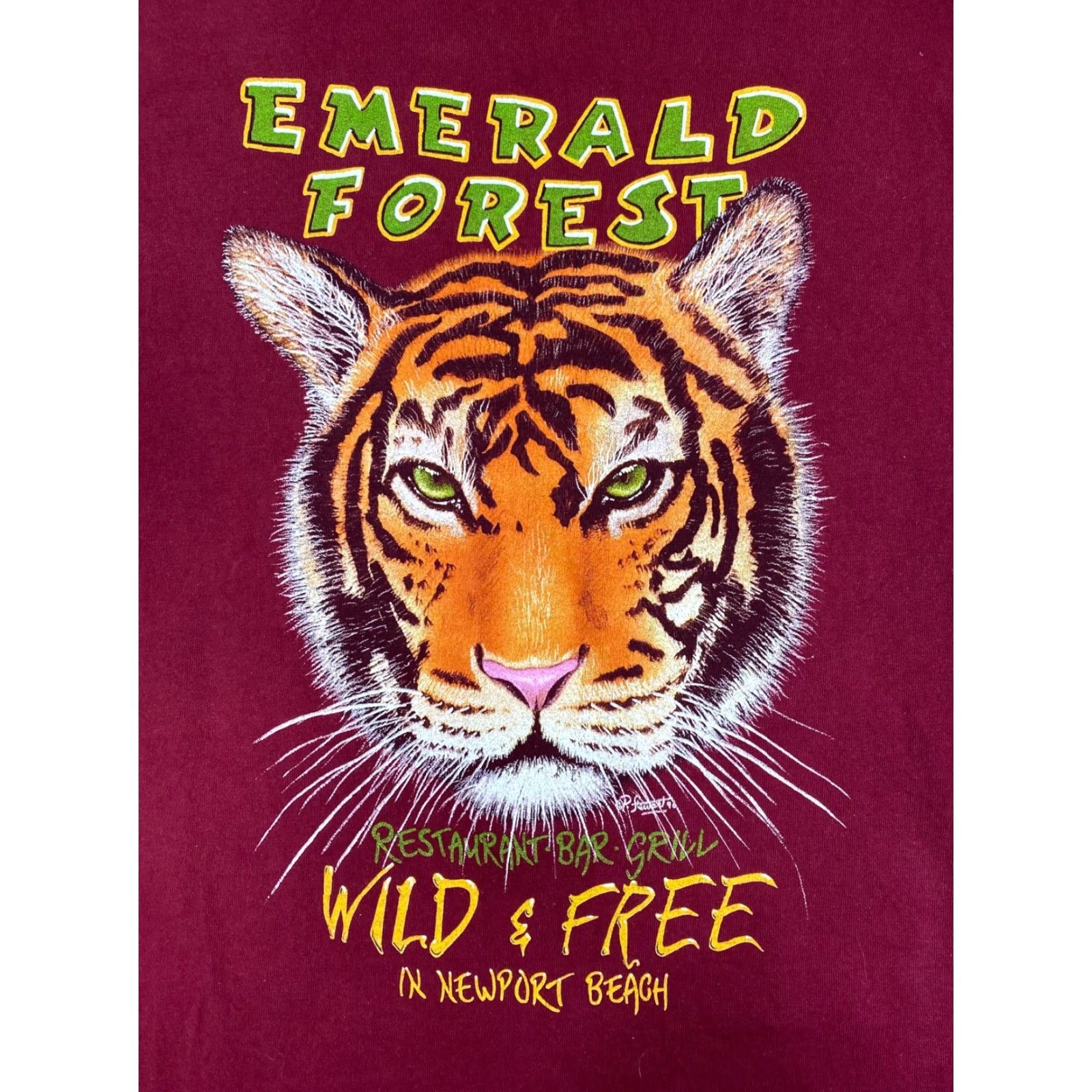 Fruit Of The Loom VINTAGE Fruit of the Loom Mens T-shirt 2XL Burgundy Red Cotton Short Sleeve 1951 Mens Size US XXL / EU 58 / 5 - 2 Thumbnail