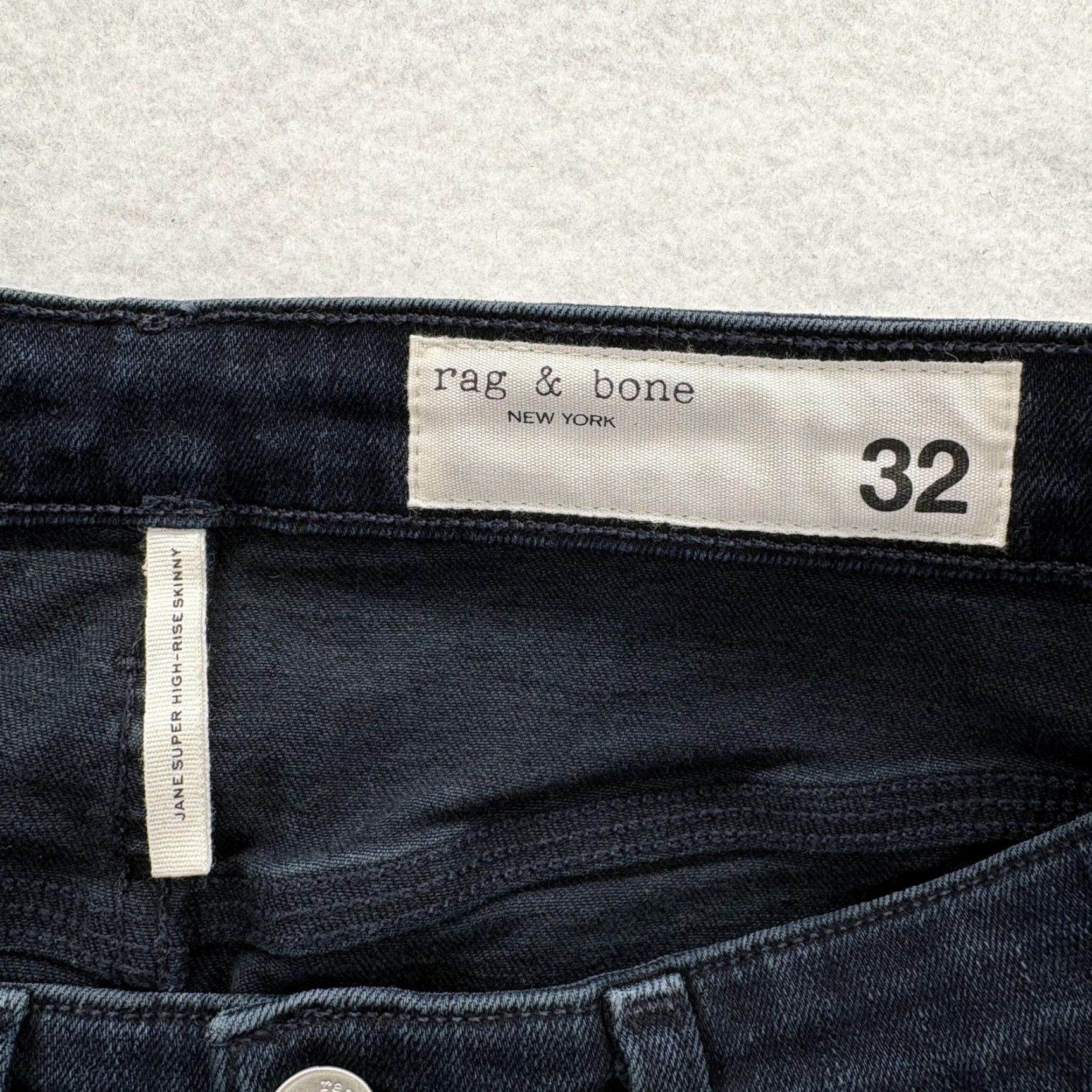 Rag & Bone rag & bone Jane Super High Rise Skinny Jeans Womens 32 Blue Denim Stretch USA Size 24" / US 00 / IT 34 - 4 Thumbnail