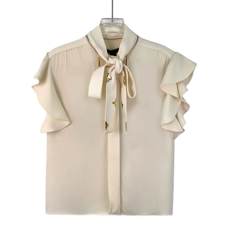 Louis Vuitton Louis Vuitton 22 Sleeveless Shirt in Beige Mulberry Silk T Size XS / US 0-2 / IT 36-38 - 1 Thumbnail