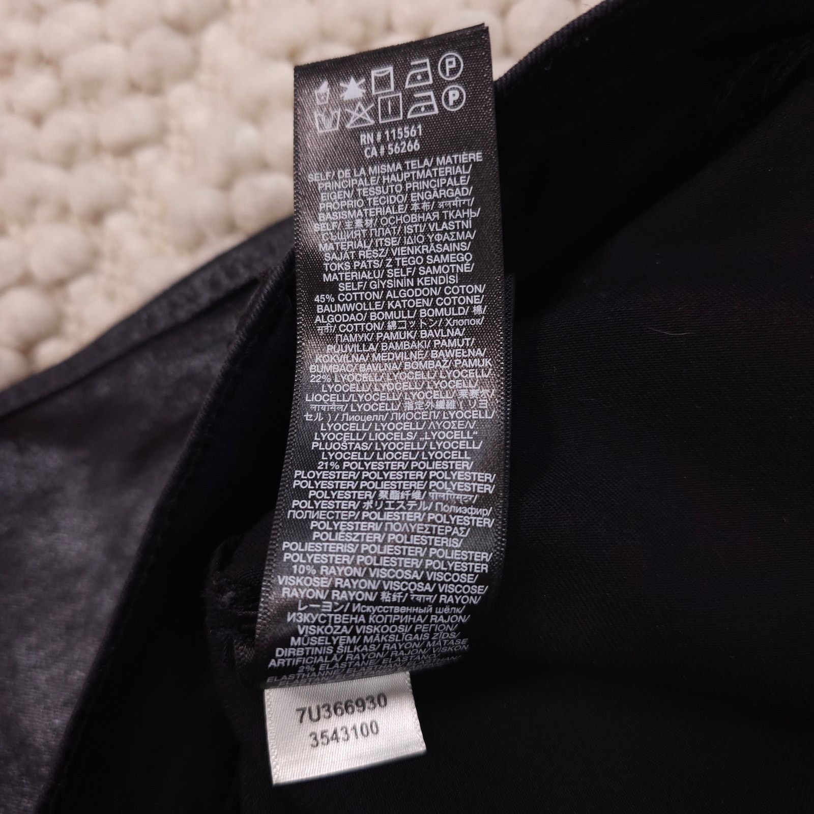 7 For All Mankind 7 For All Mankind High Waist Straight Jeans Coated Pewter 28 Size 28" / US 6 / IT 42 - 7 Thumbnail