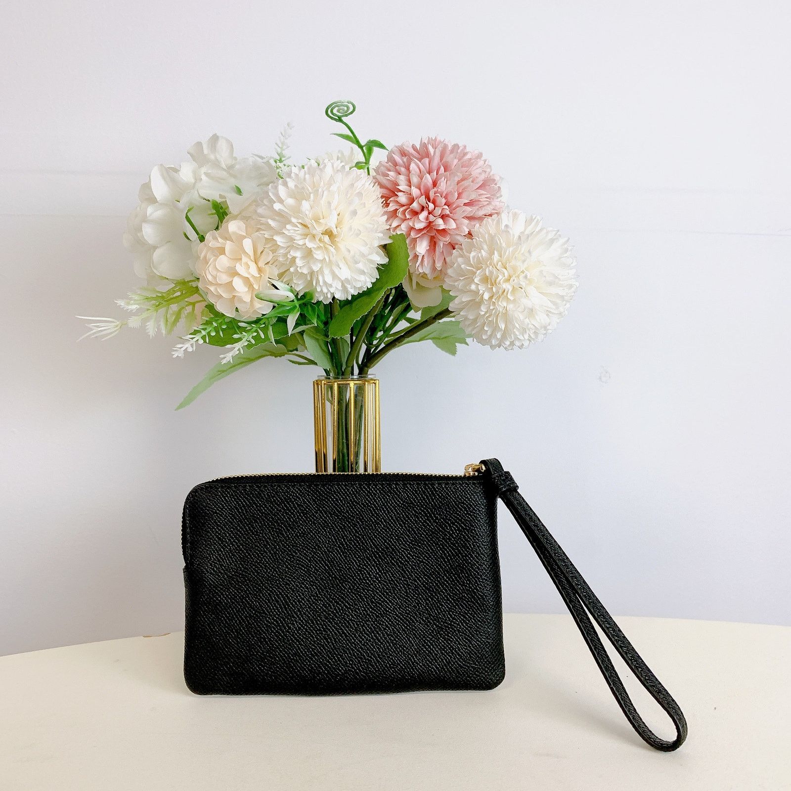Coach Coach 58032 Corner Zip Wristlet IN Black Size ONE SIZE - 2 Thumbnail