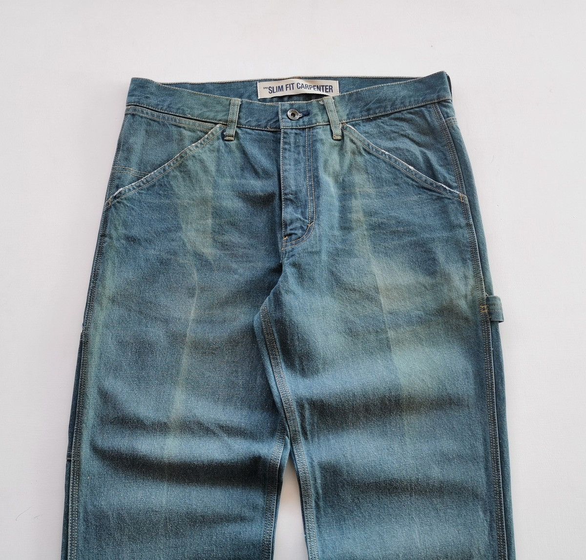 Gap × Yeezy Sunfaded Vintage Gap Slim Fit Carpenter Denim Jeans Size US 34 / EU 50 - 5 Thumbnail