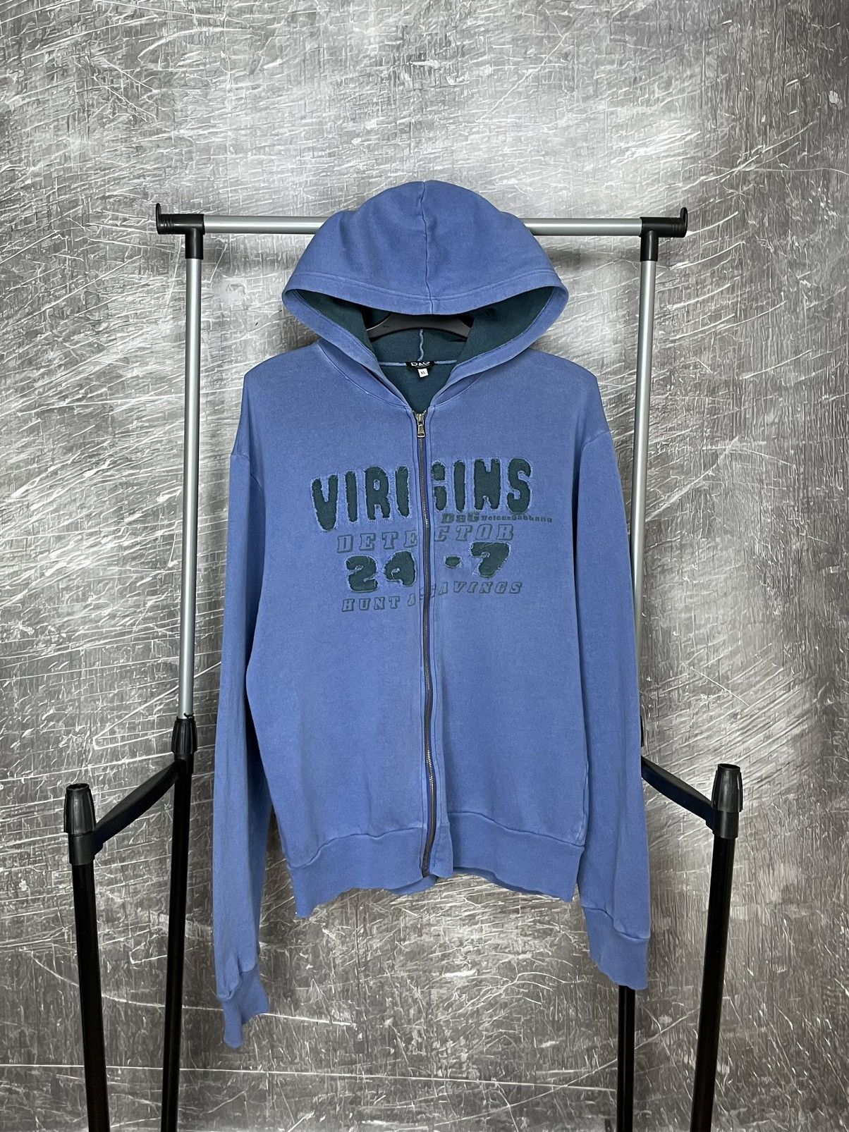 Dolce & Gabbana DOLCE GABBANA “VIRGINS DETECTOR 24/7” VINTAGE ZIP HOODIE Size US XL / EU 56 / 4 - 1 Thumbnail