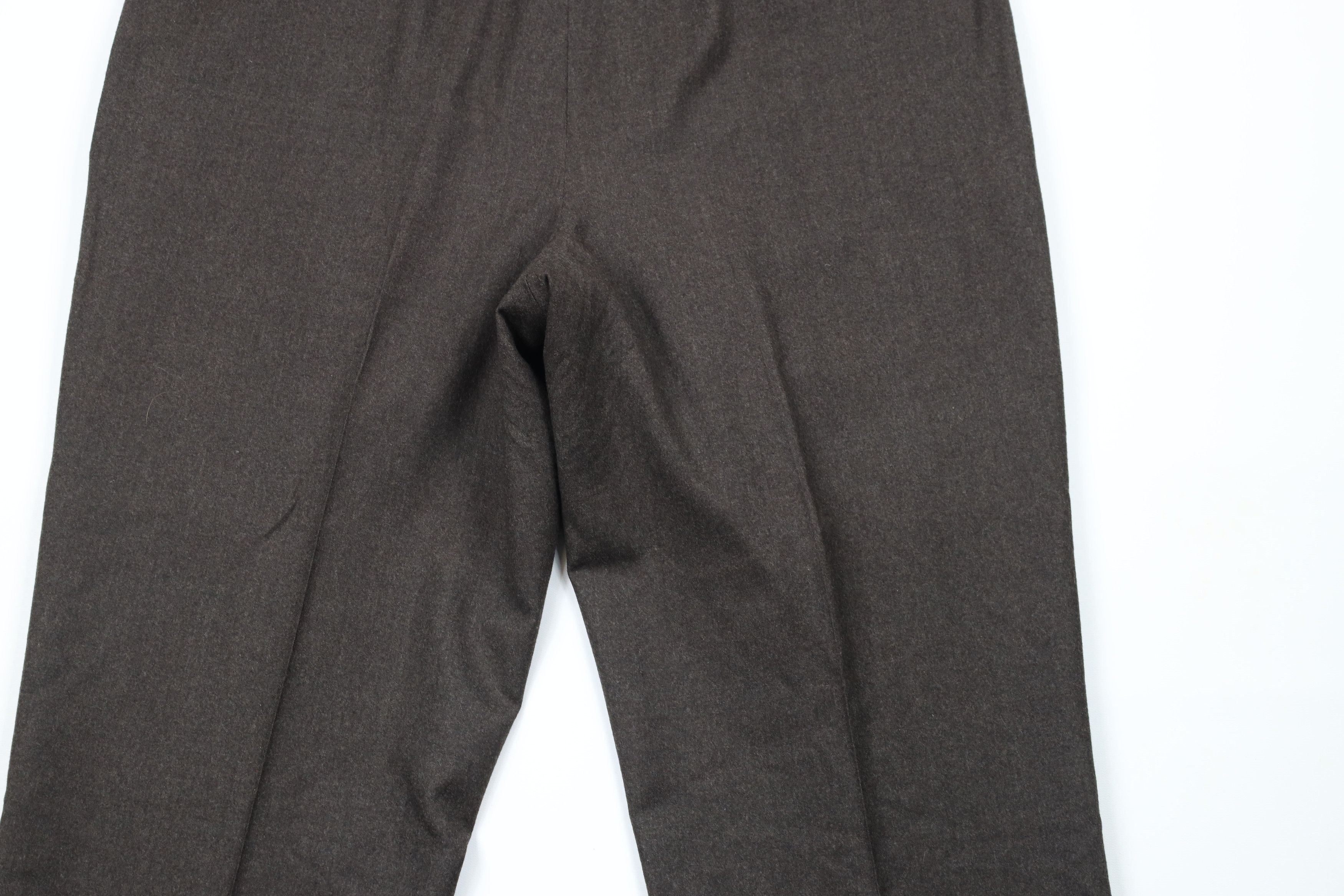Incotex × Vintage Incotex Wool Pleated Cuffed Chino Pants Trousers Brown Size US 36 / EU 52 - 11 Thumbnail