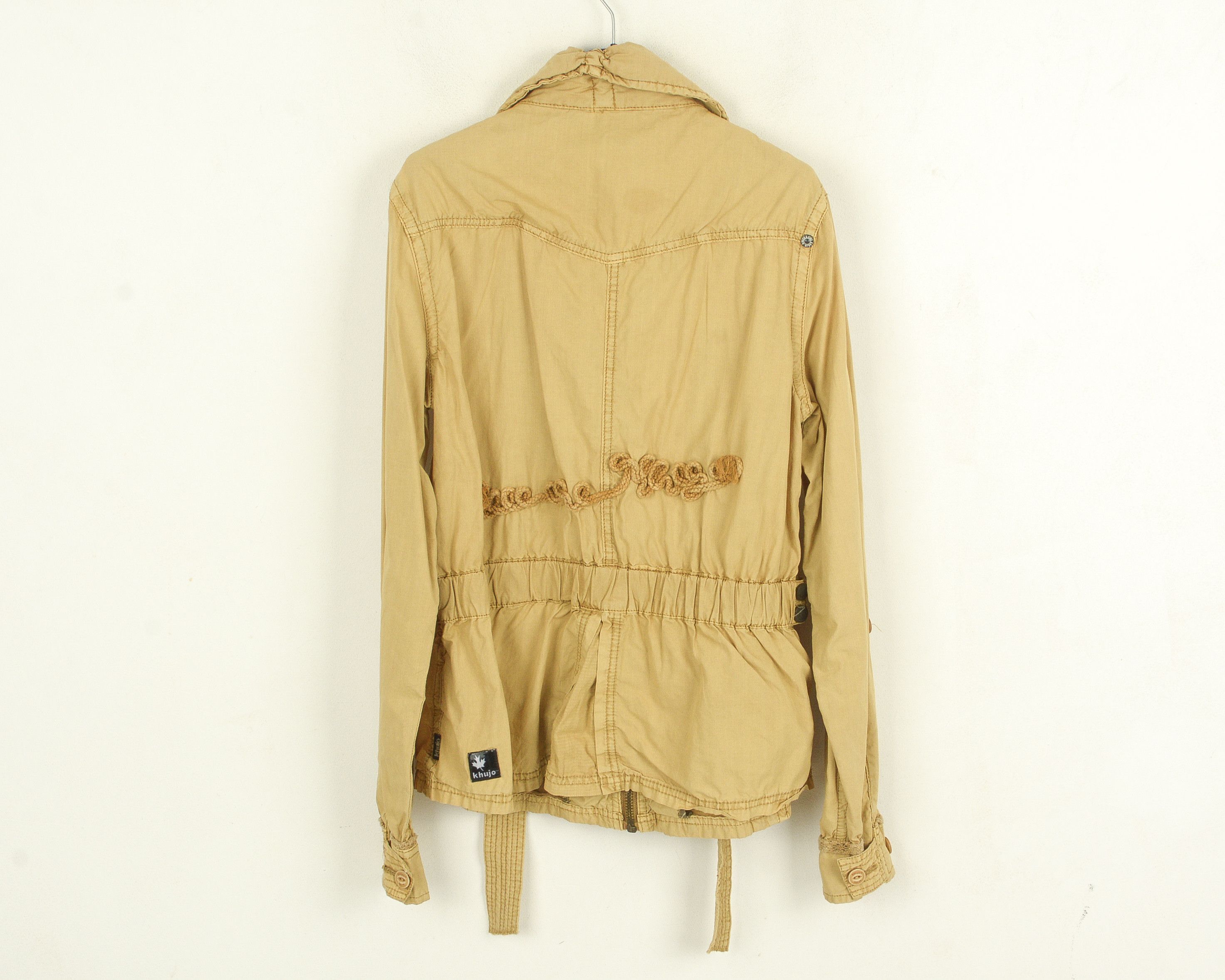 khujo MANDRA II Womens L Jacket Coat Mac Cotton Belted Trench Size L / US 10 / IT 46 - 4 Thumbnail