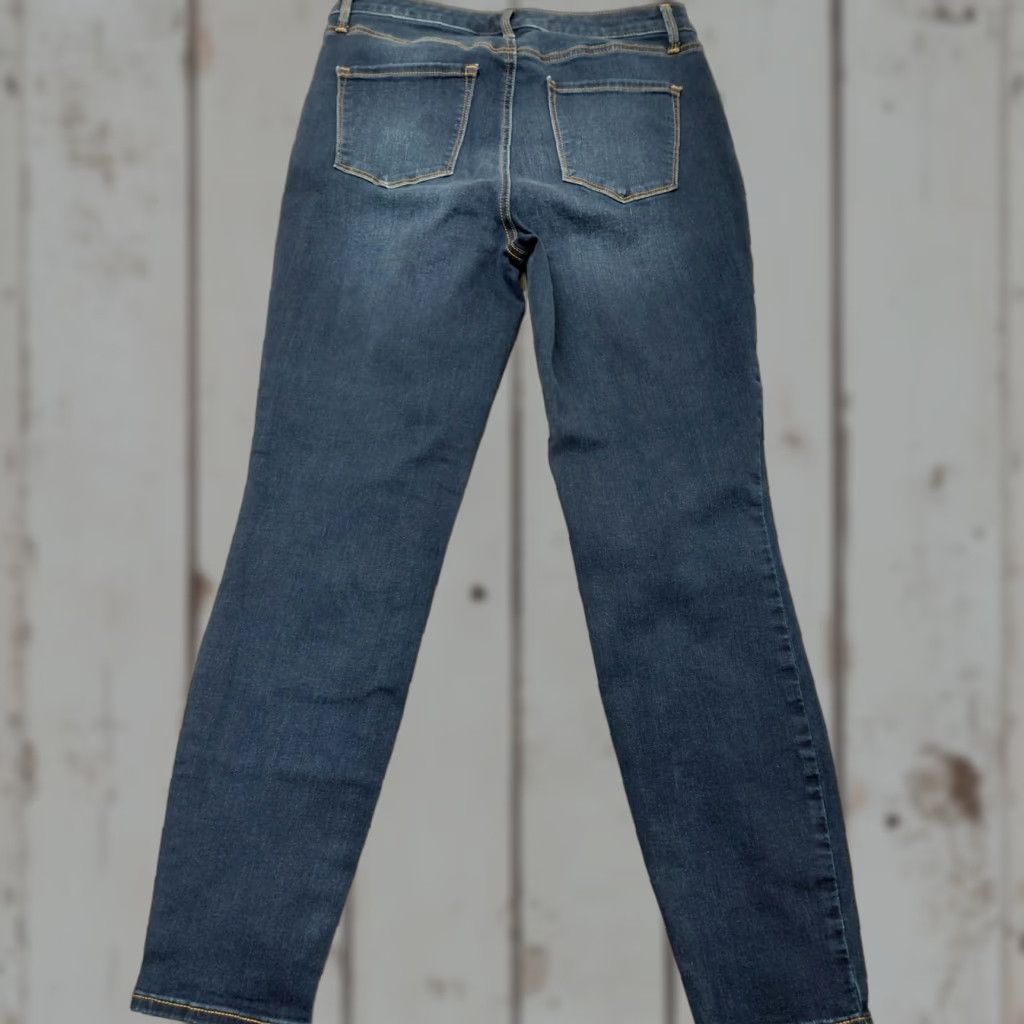 Talbots Talbots Jegging Jeans Women’s 10 Blue Ankle High Waist Dark Wash Regular 5-Pocket Denim Spandex Cotton Blend Size 32" / US 10 / IT 46 - 1 Thumbnail