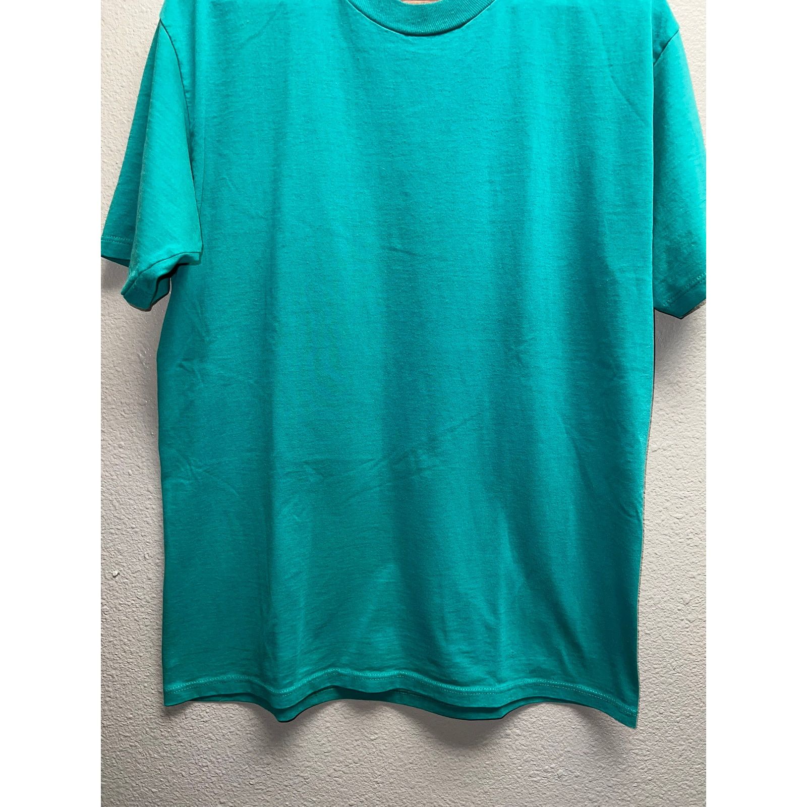 Jerzees Vintage Green Blank Shirt Jerzees 50/50 Teal USA 90s Large Size US L / EU 52-54 / 3 - 4 Thumbnail