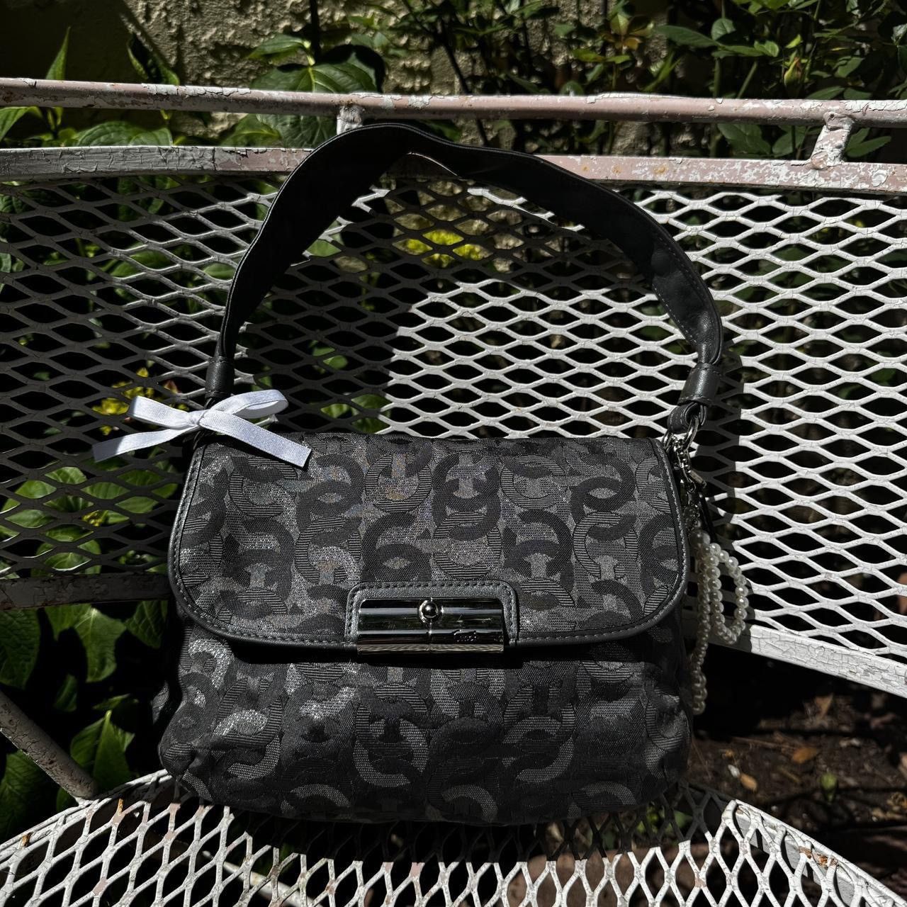 Coach Mini Grey & Silver Coach Monogramed Purse Size ONE SIZE - 1 Thumbnail