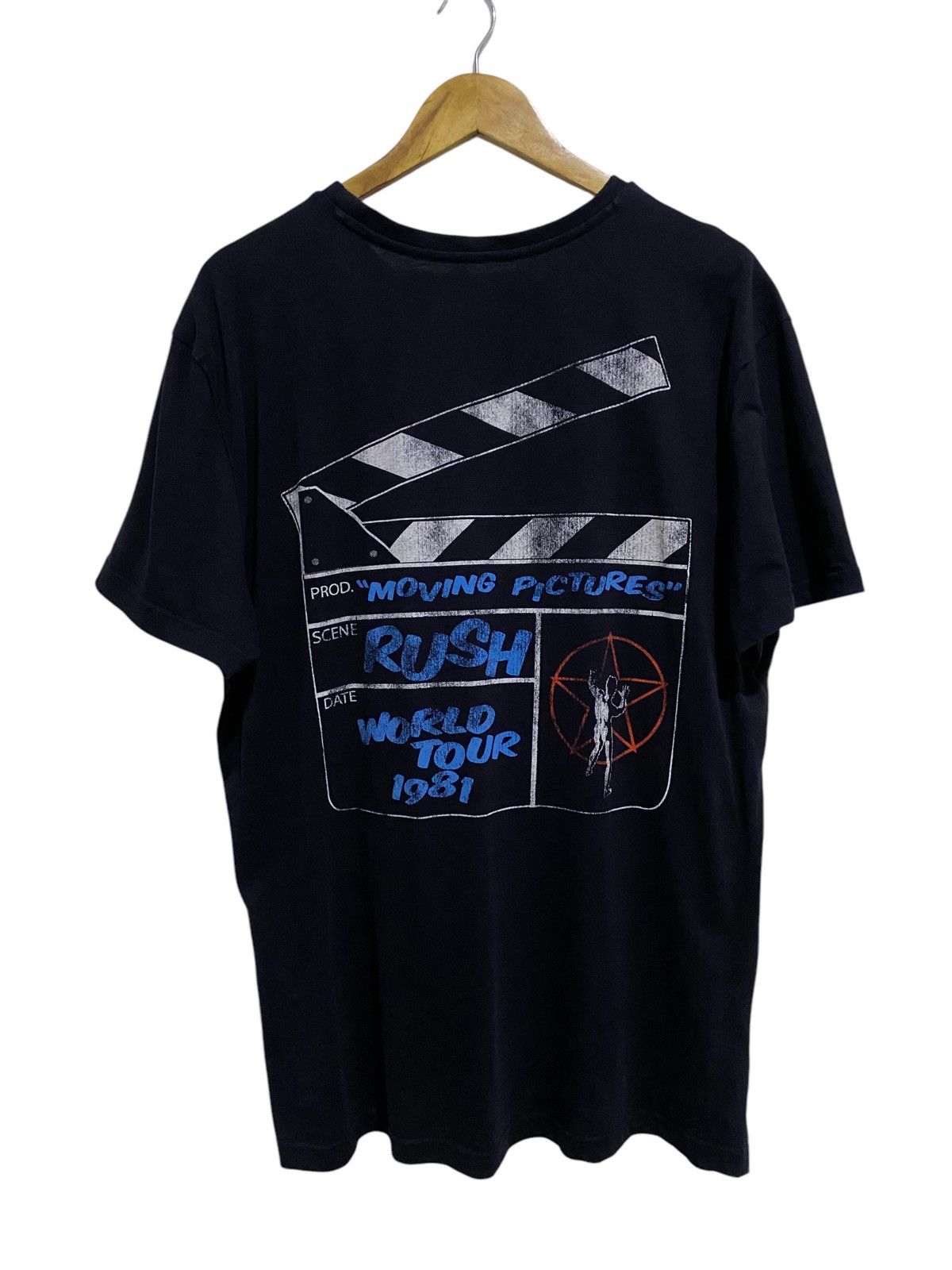 Band Tees RUSH T-Shirt Tour 1981 !! Rock Band Vintage Size US XL / EU 56 / 4 - 4 Thumbnail