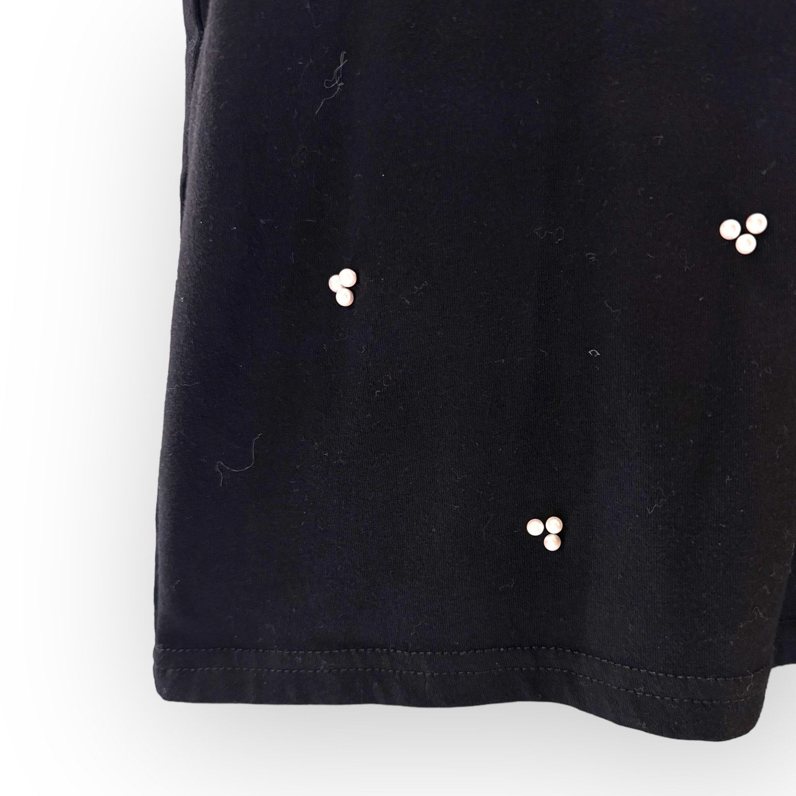 Other Boutique Black Pearl Detail Ruffle Sleeve Top Womens Sz M Size M / US 6-8 / IT 42-44 - 4 Thumbnail