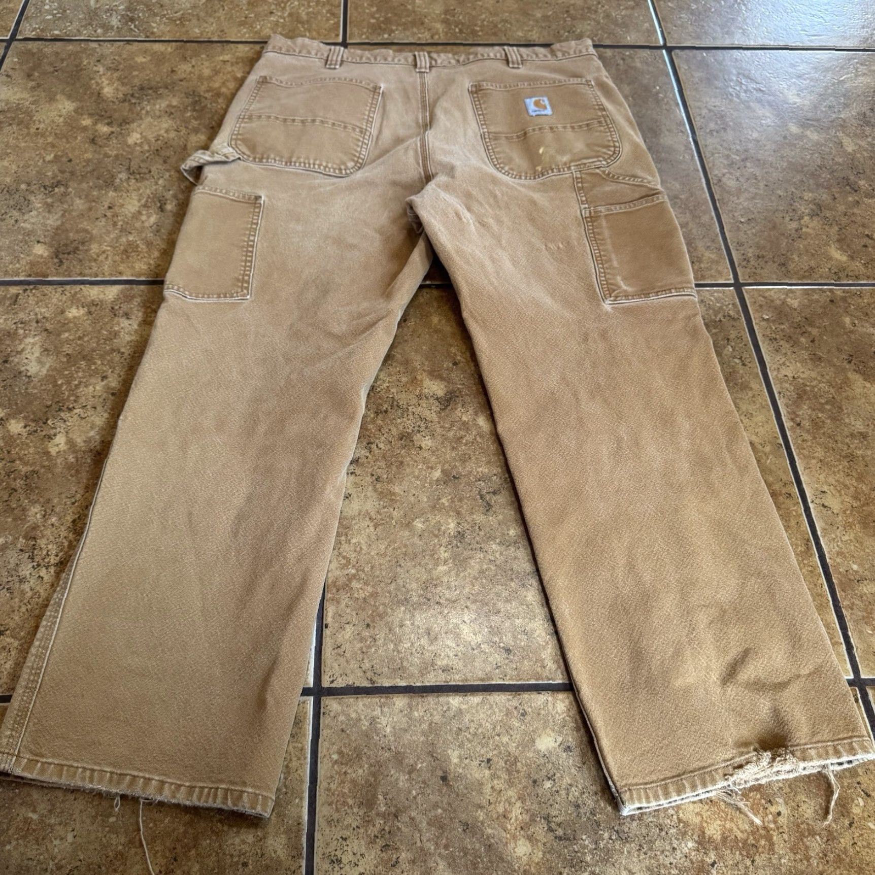 Carhartt VINTAGE Carhartt Pants Carpenter Work Tan 31 INSEAM 29 Mens USA 100% Cotton Front Double Knee Frontive? Size US 31 - 3 Thumbnail
