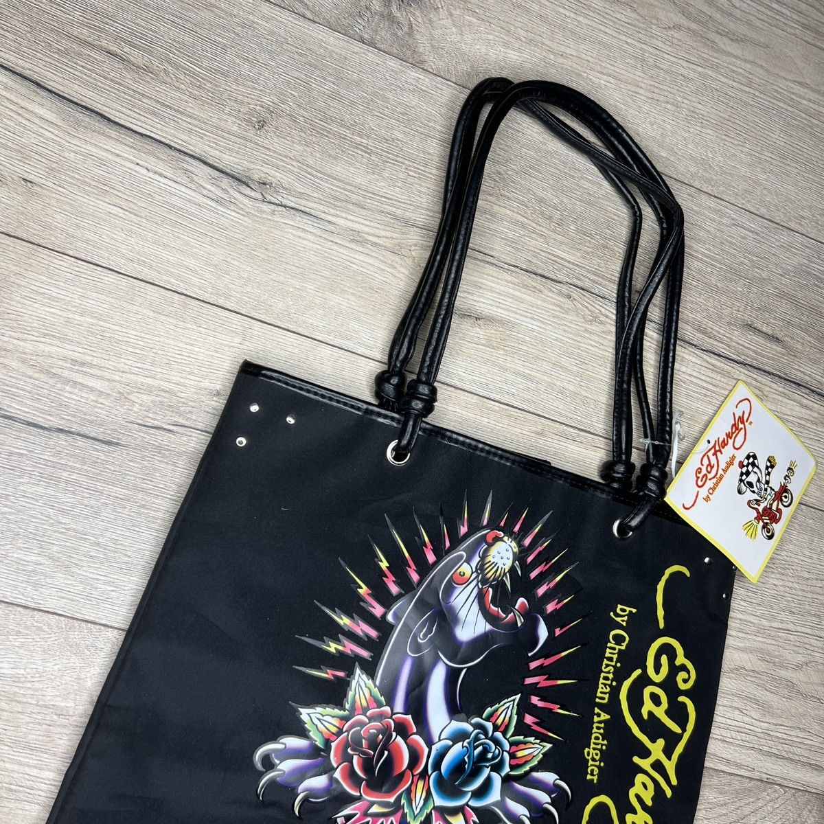 Christian Audigier × Ed Hardy × Vintage Ed Hardy Christian Audigier Panther Tote Shoulder Bag Black Size ONE SIZE - 3 Thumbnail