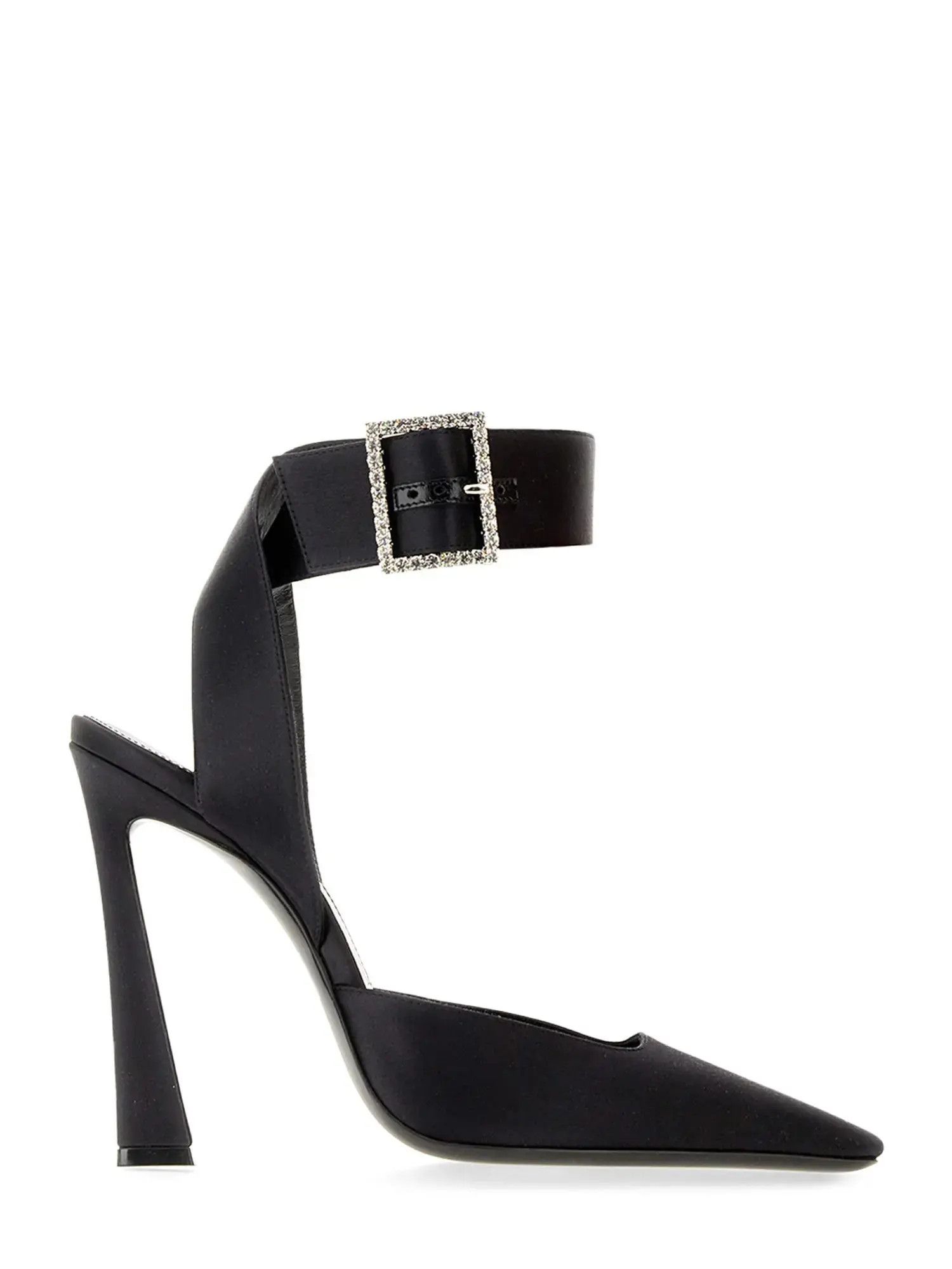 Saint Laurent Paris o1b1hav111224 Fanny Slingback Pumps in Crepe Satin in Black Size US 10.5 / IT 40.5 - 1 Thumbnail