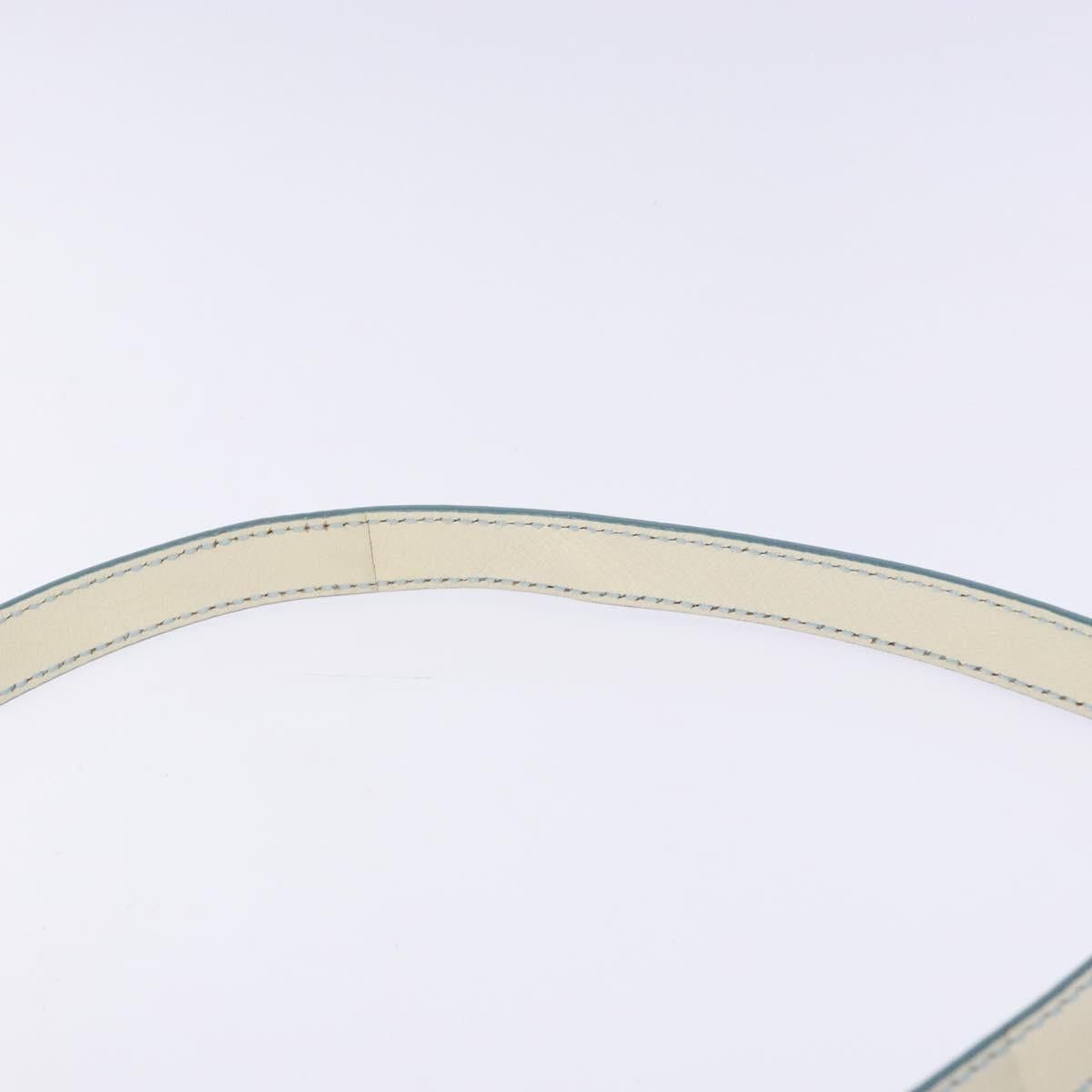 Celine CELINE C Macadam Canvas Shoulder Bag Light Blue Gold Size ONE SIZE - 8 Thumbnail