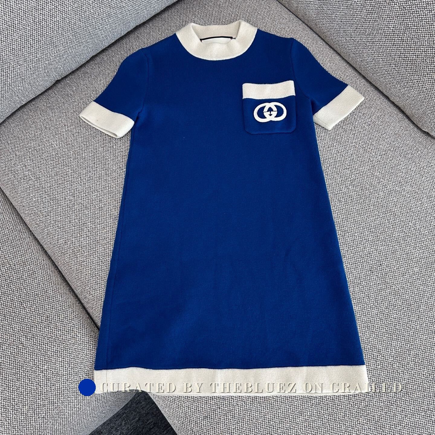 Gucci Gucci Color Block Crew Neck Knit Dress Size XXS / US 00 / IT 34 - 1 Thumbnail