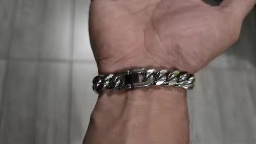 Jewelry 10 mm + 22 cm Cuban Chain Bracelets Size ONE SIZE - 6 Thumbnail
