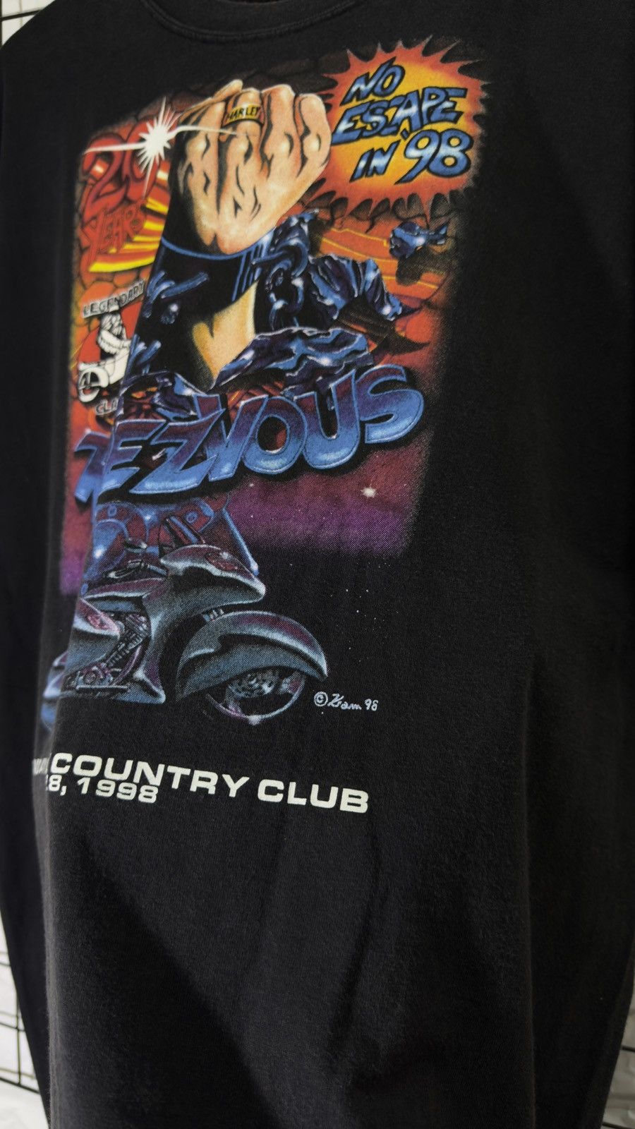 West Coast Choppers Vintage 1998 rendezvous motorbike chooper tee shirt Size US XL / EU 56 / 4 - 5 Thumbnail