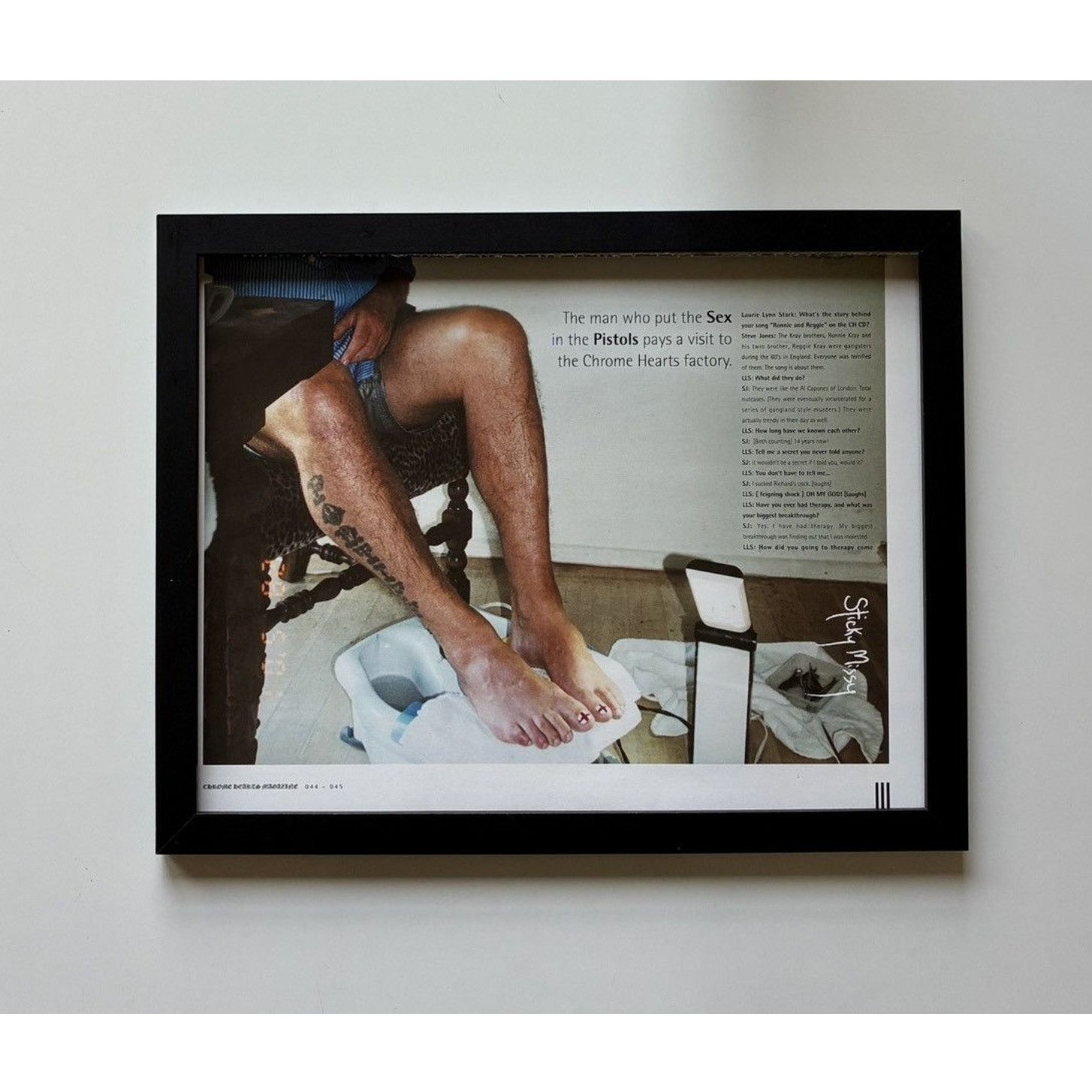Chrome Hearts × Japanese Brand × Vintage Chrome Hearts legs out photo Poster framed 9x11 Size ONE SIZE - 1 Thumbnail