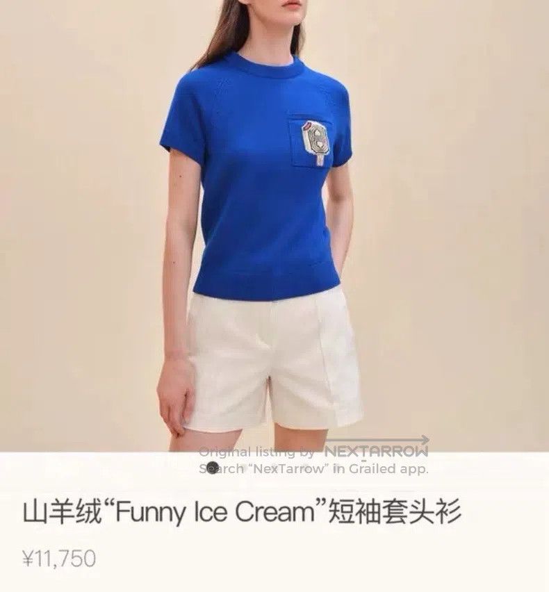 Hermes Hermes Pig Nose Cashmere Short Sleeve Size XS / US 0-2 / IT 36-38 - 5 Thumbnail