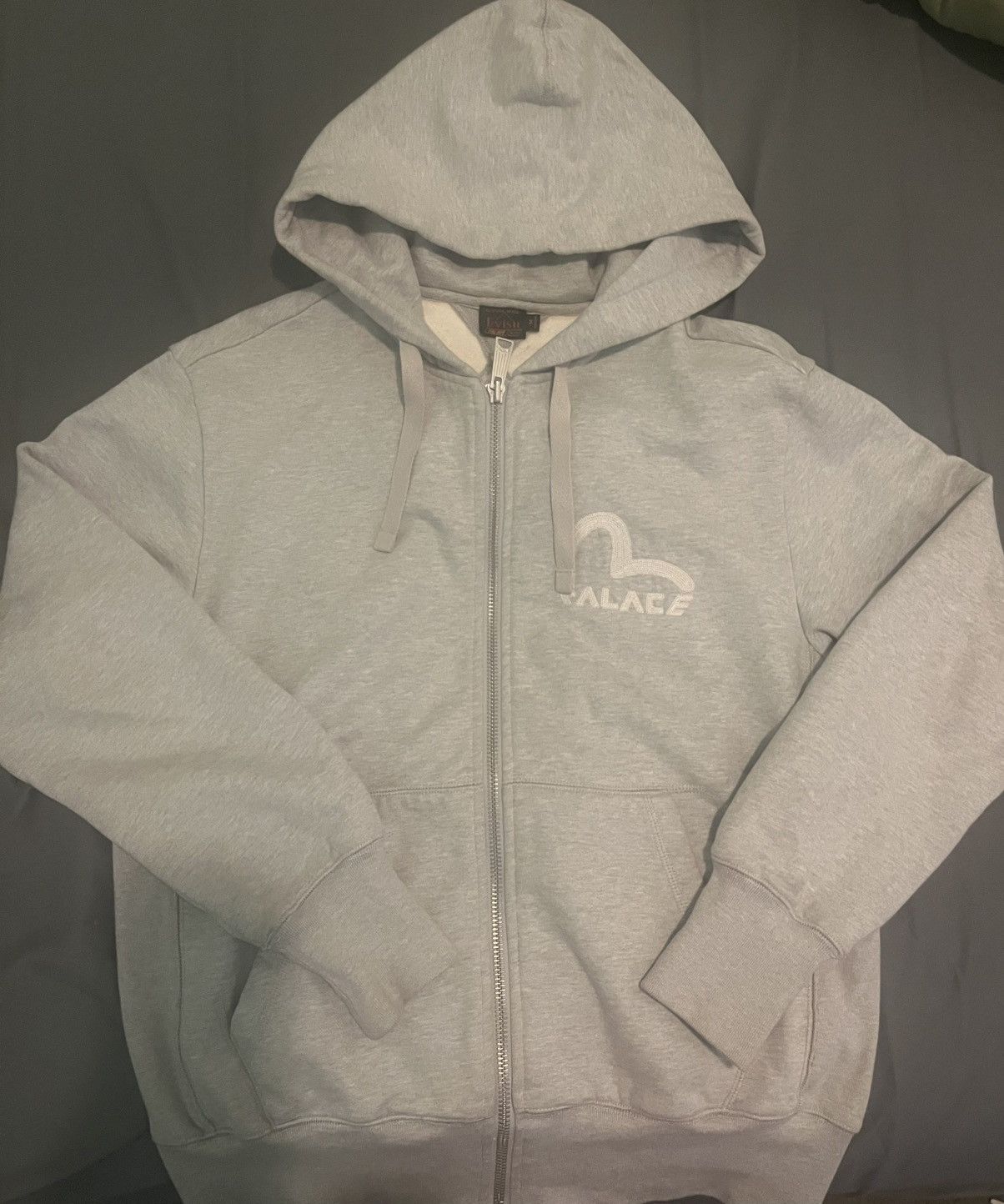 Evisu × Palace Grey Palace Evisu Hoodie | Grailed Evisu × Palace Grey Palace Evisu Hoodie | Grailed