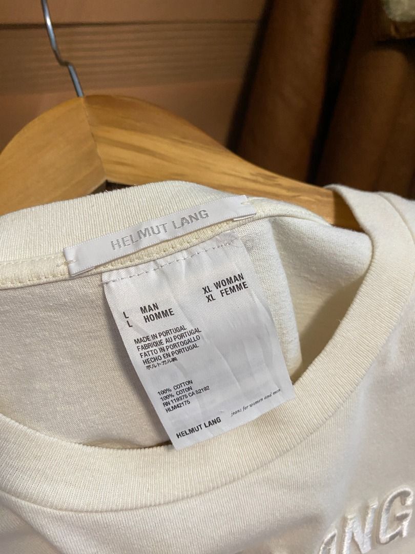 Helmut Lang embroidered logo T-shirt L Size US L / EU 52-54 / 3 - 4 Thumbnail