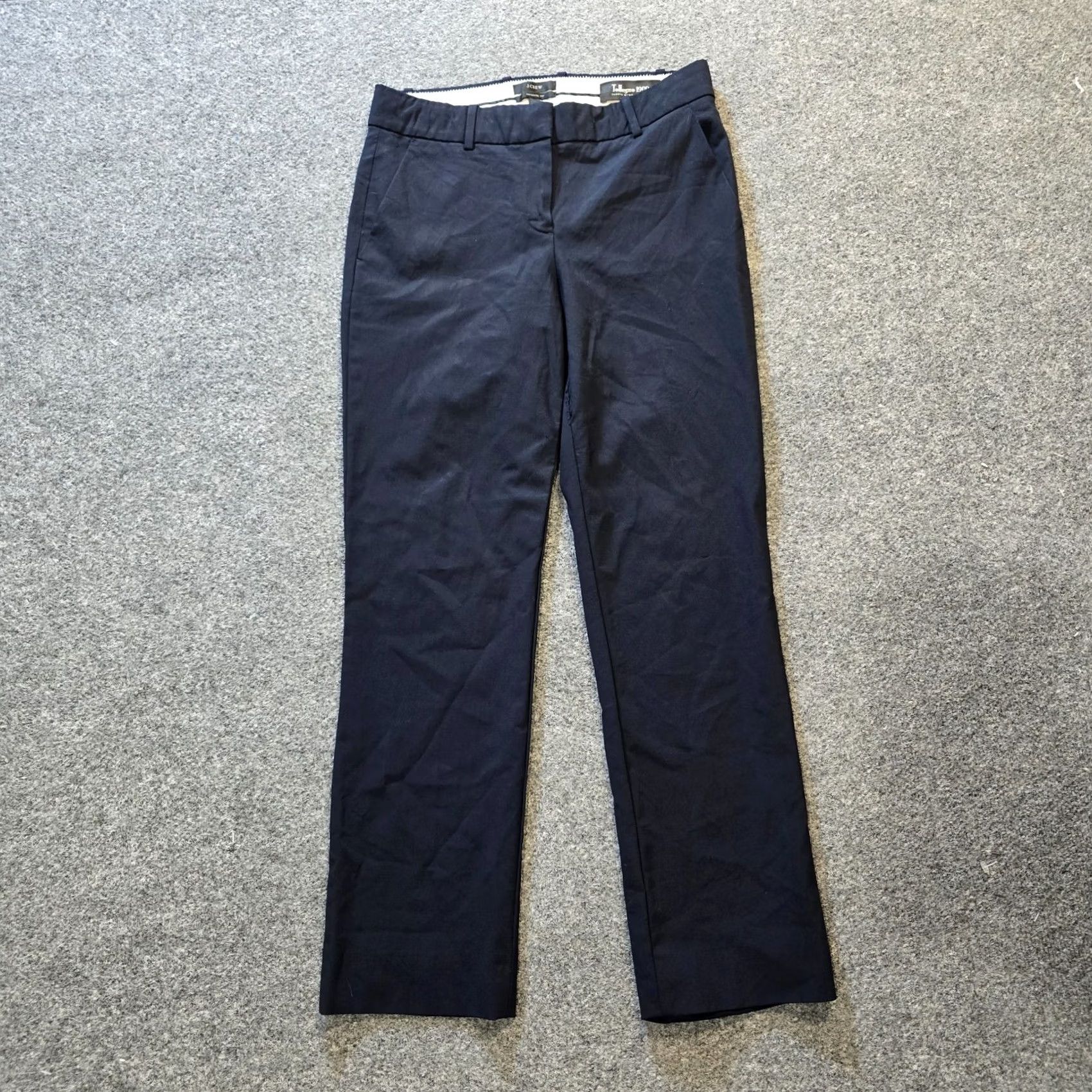 J.Crew J.CREW Pants Womens Petite 4 Tellegno Wool Classic Straight Flat Front Blue 29in Inseam Dress Pants with Zipper, Stretch, Italy, Career, Preppy Size 27" / US 4 / IT 40 - 2 Thumbnail