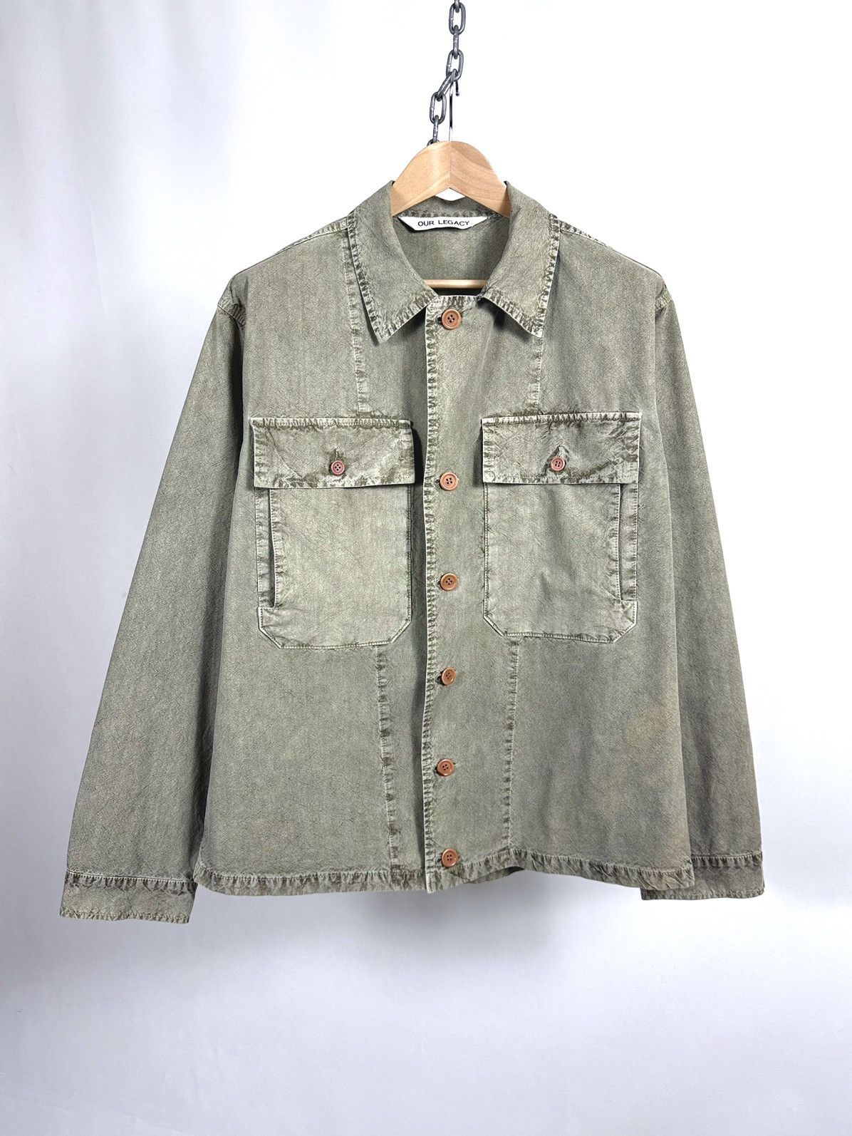Our Legacy Our Legacy Garment Dyed Cargo Pockets Overshirt Size US XL / EU 56 / 4 - 1 Thumbnail