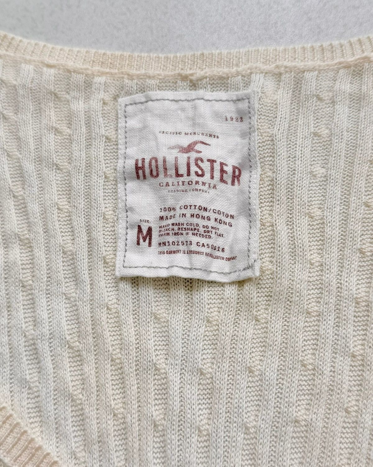 Hollister Y2K Hollister Babydoll Button Crochet Sweater Size M / US 6-8 / IT 42-44 - 4 Thumbnail