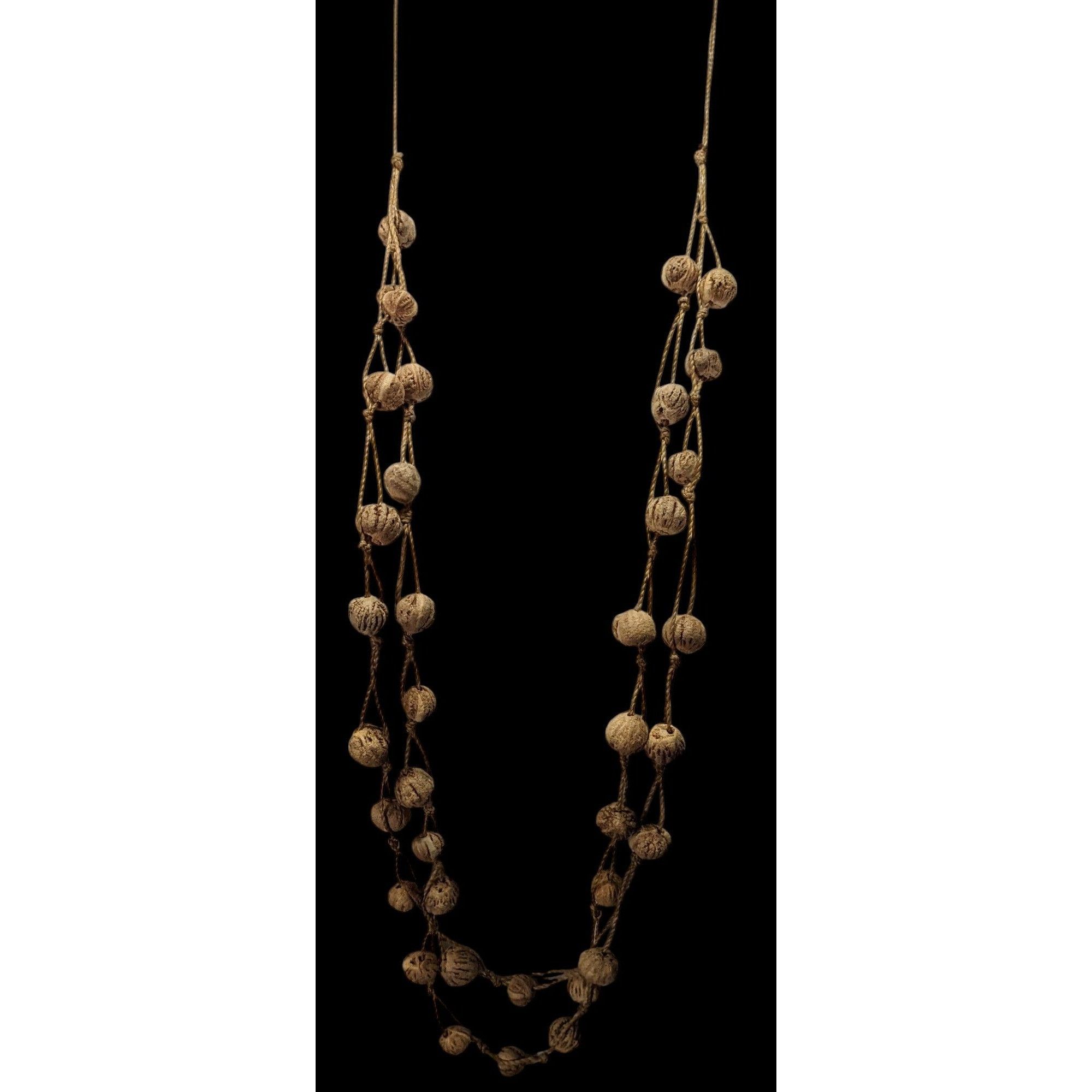 Other Rustic Natural Seed And Twine Tan Beaded Multilayer Necklace Size ONE SIZE - 5 Thumbnail