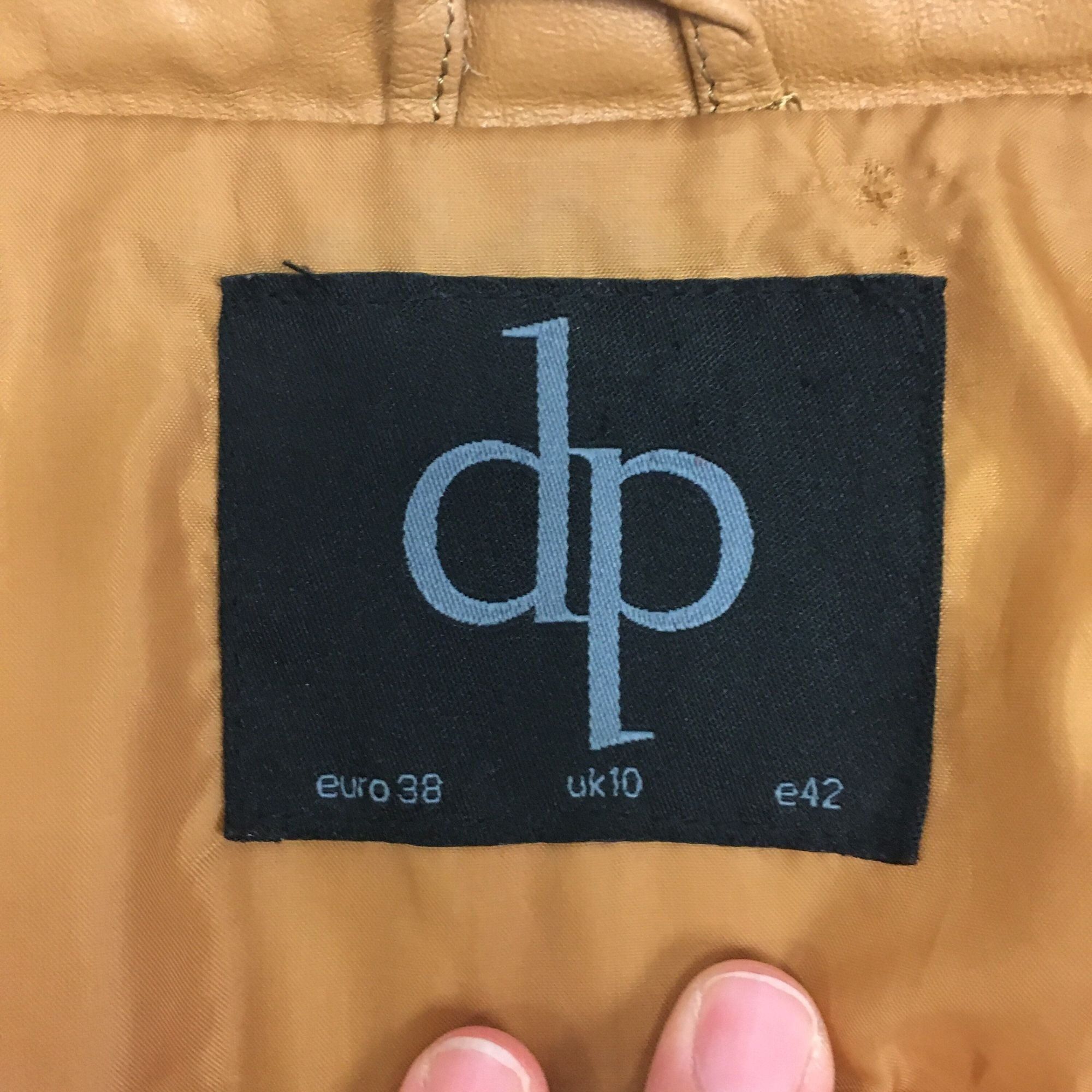 Other Vtg DP Cognac Tan Leather Casual Cafe Racer Jacket Size L / US 10 / IT 46 - 5 Thumbnail