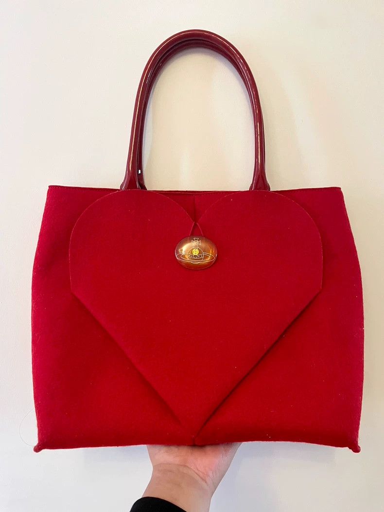 Vivienne Westwood Red Felt Tote Bag - dmc