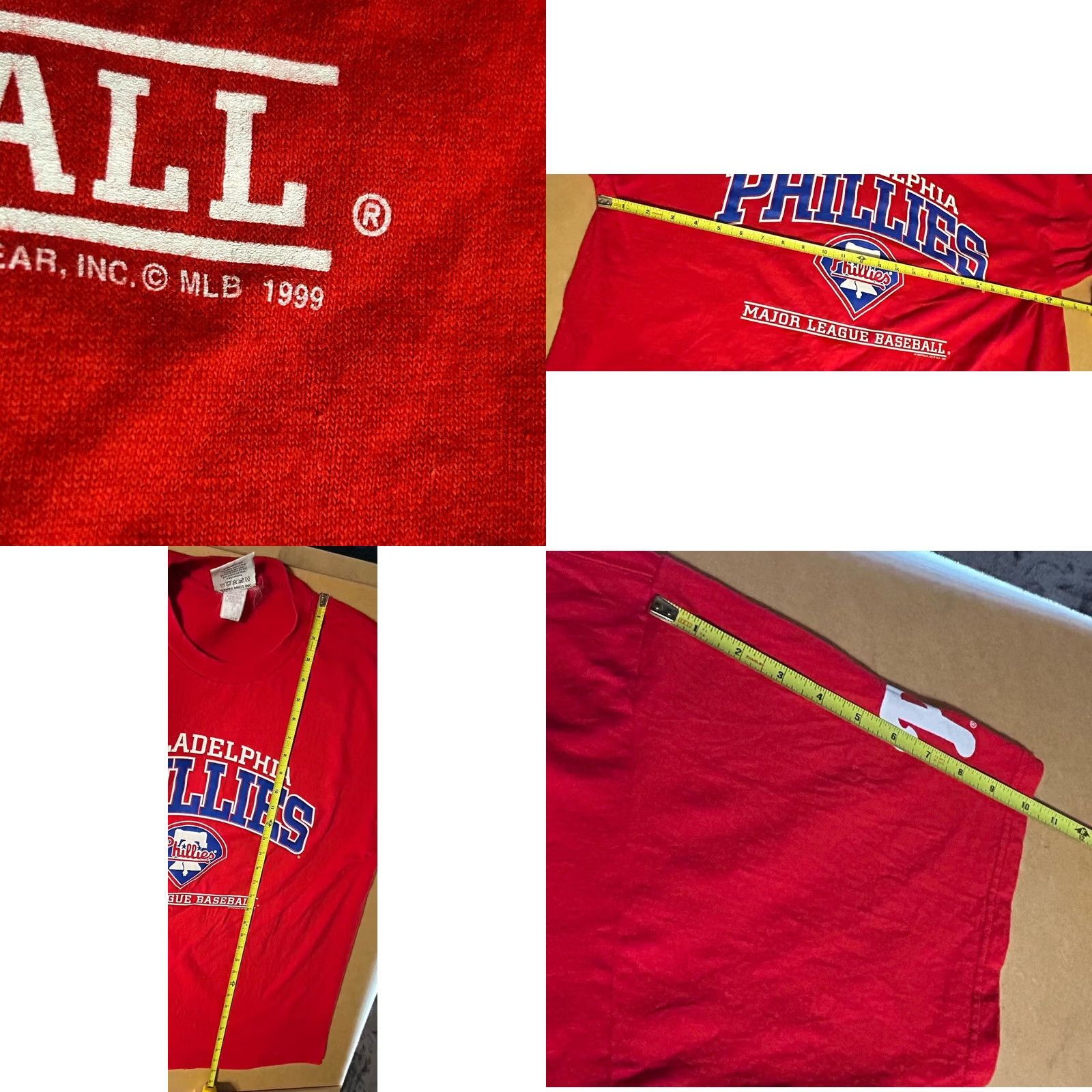 Lee VINTAGE Lee Sports Phillies Shirt Men 2XL Red Short Sleeve Philadelphia Phillies Logo Graphic Print T-Shirt Size US XXL / EU 58 / 5 - 10 Thumbnail