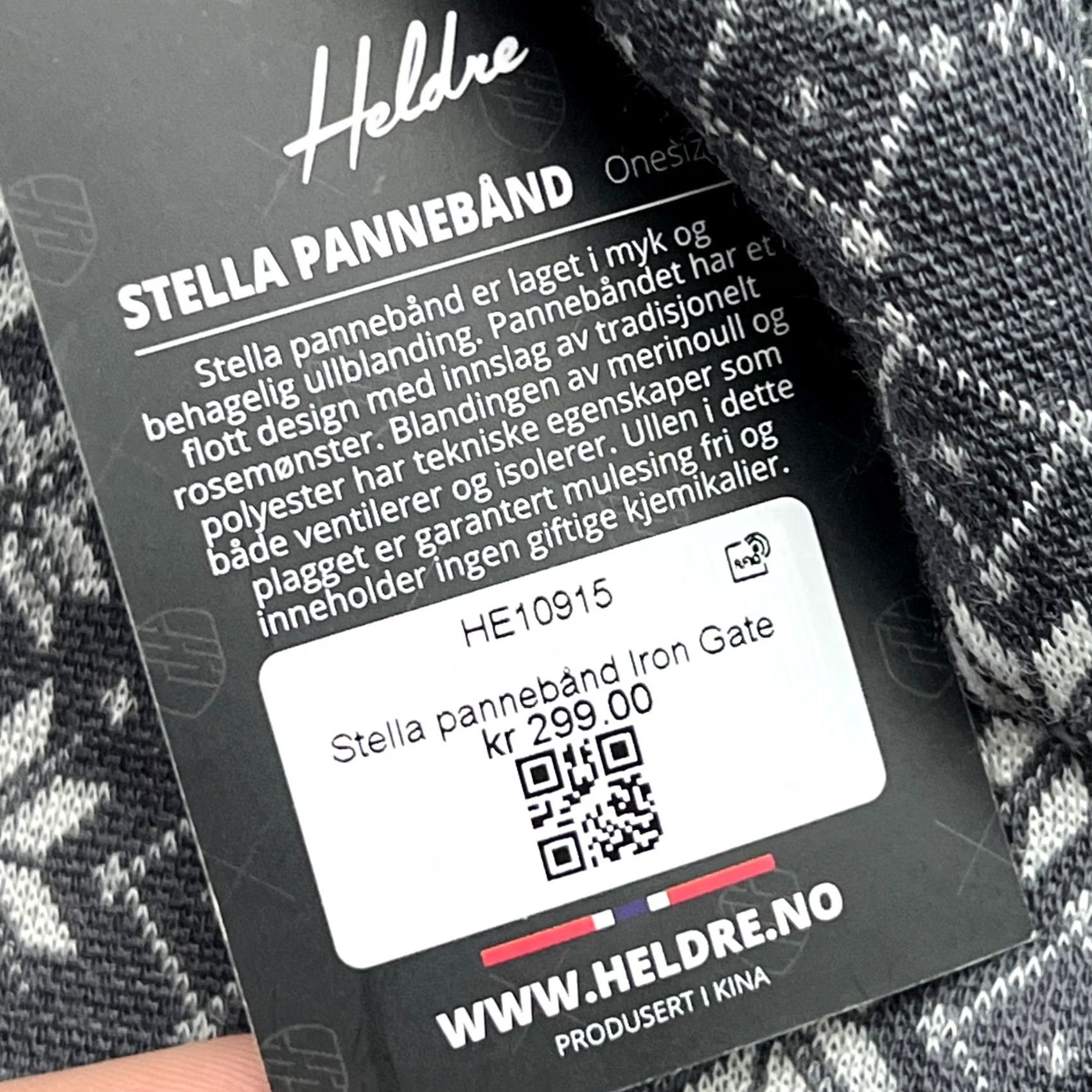 Vintage Heldre Headband One Size Merino Wool Blend Fair Isle Lined Norway Unisex Adults Gray White Textile Knit Winter Mens Womens Size ONE SIZE - 8 Thumbnail
