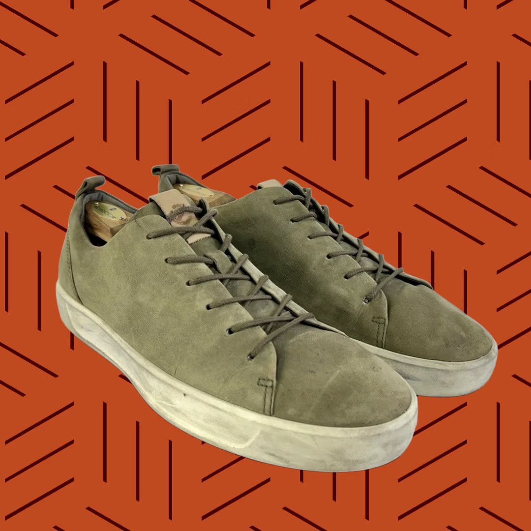 Ecco Ecco Men's Soft 8 Sneaker Lace Up Olive Green Size 12 EU 46 Size US 12 / EU 45 - 1 Thumbnail