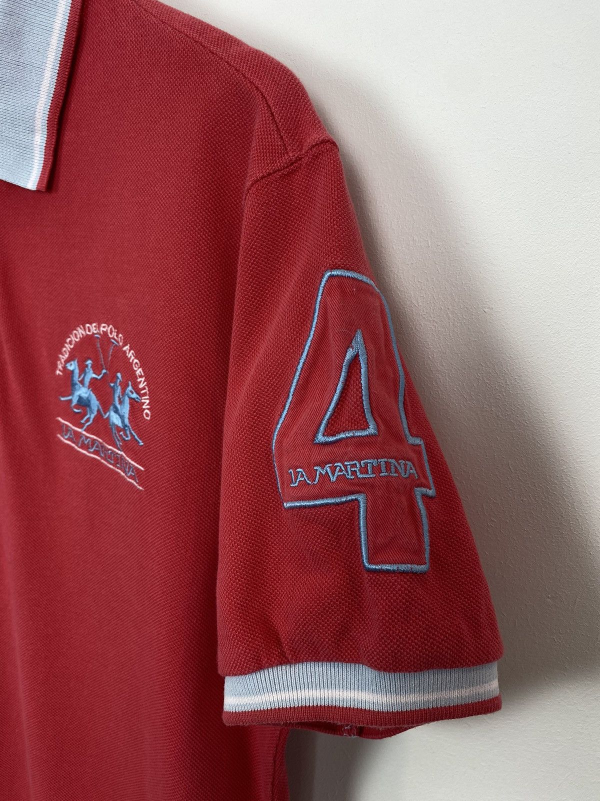 La Martina La Martina Short Sleeve Polo Shirt #4 Red Men’s Size L Top Size US L / EU 52-54 / 3 - 3 Thumbnail